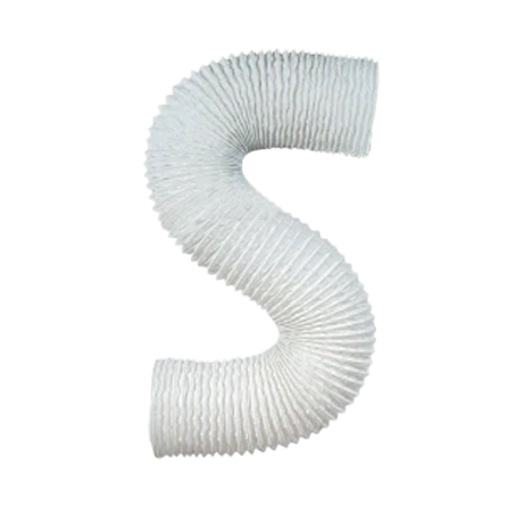 Builder's Best 4" x 50' Vinyl Hose Pro Duct Tubing for Bathroom Fans, White