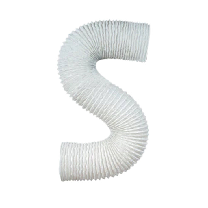 Builder's Best 4" x 50' Vinyl Hose Pro Duct Tubing for Bathroom Fans, White