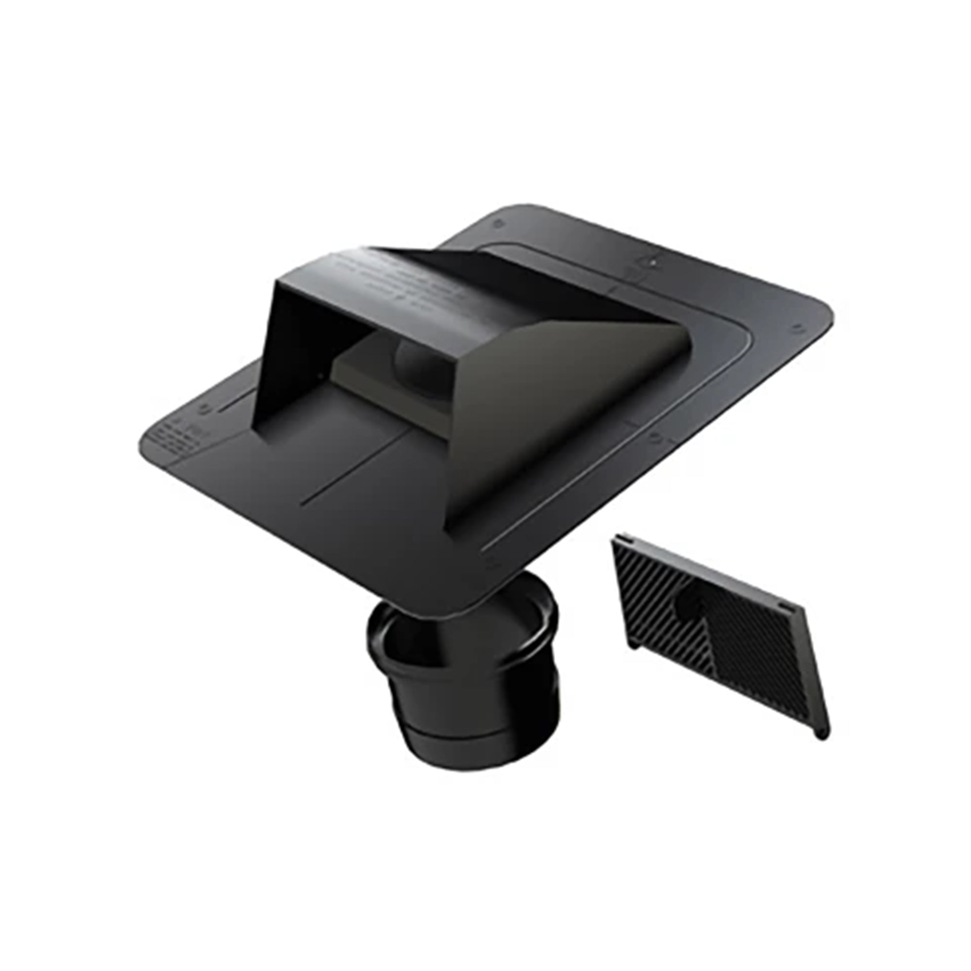 Builder's Best 4-Inch Diameter Galvanized Roof Cap, Flush with Flapper Screen - VMInnovations