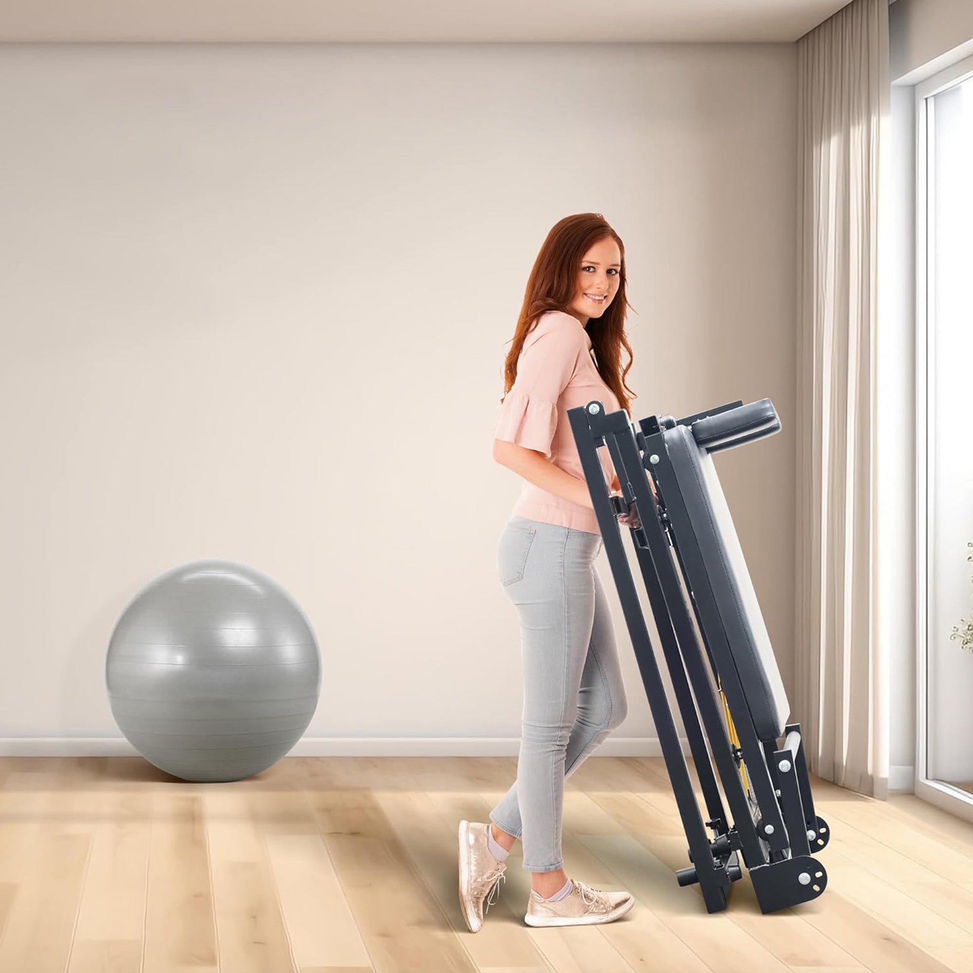 BalanceFrom Foldable Pilates Reformer Machine w/ Adjustable Heights & Jump Board