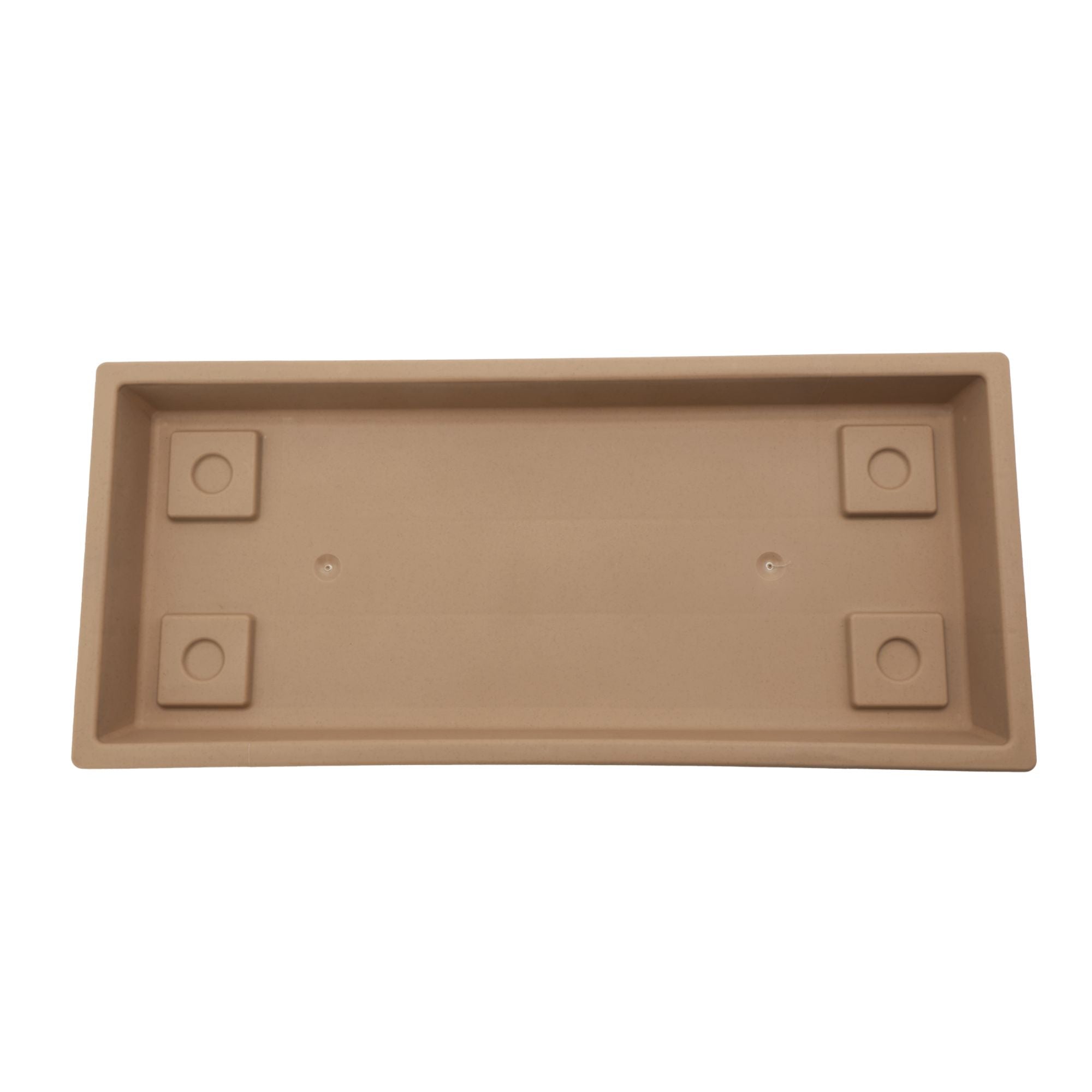 The HC Companies Venetian Rectangle Tray, 17.5" Saucer for 18" Planter,Sandstone - VMInnovations