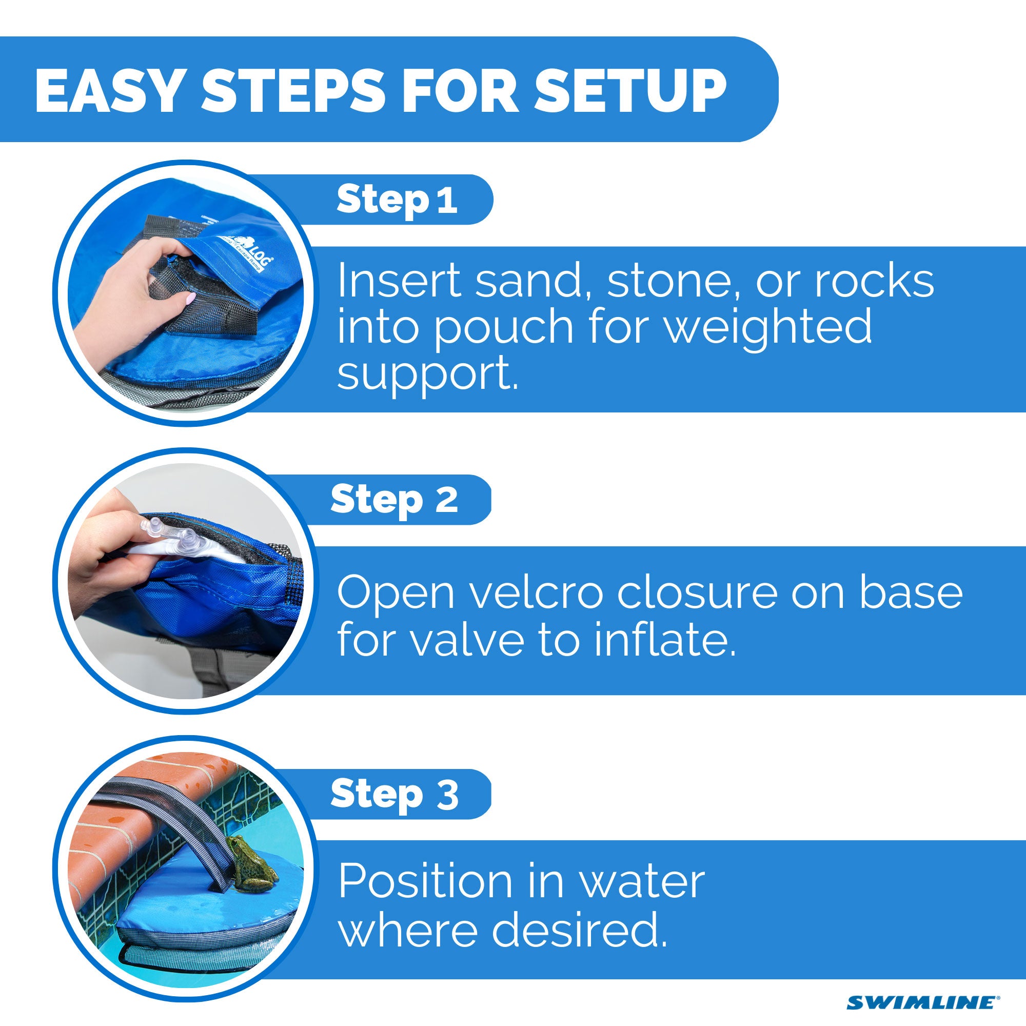 Swimline HydroTools 7020 FrogLog Critter Saving Escape Ramp for Swimming Pools - VMInnovations