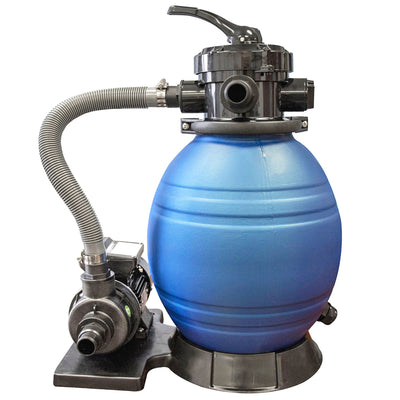 HYDROTOOLS by Swimline 12" Sand Filter Combo w/ Stand, 1900 GPH, 42lb Capacity - VMInnovations