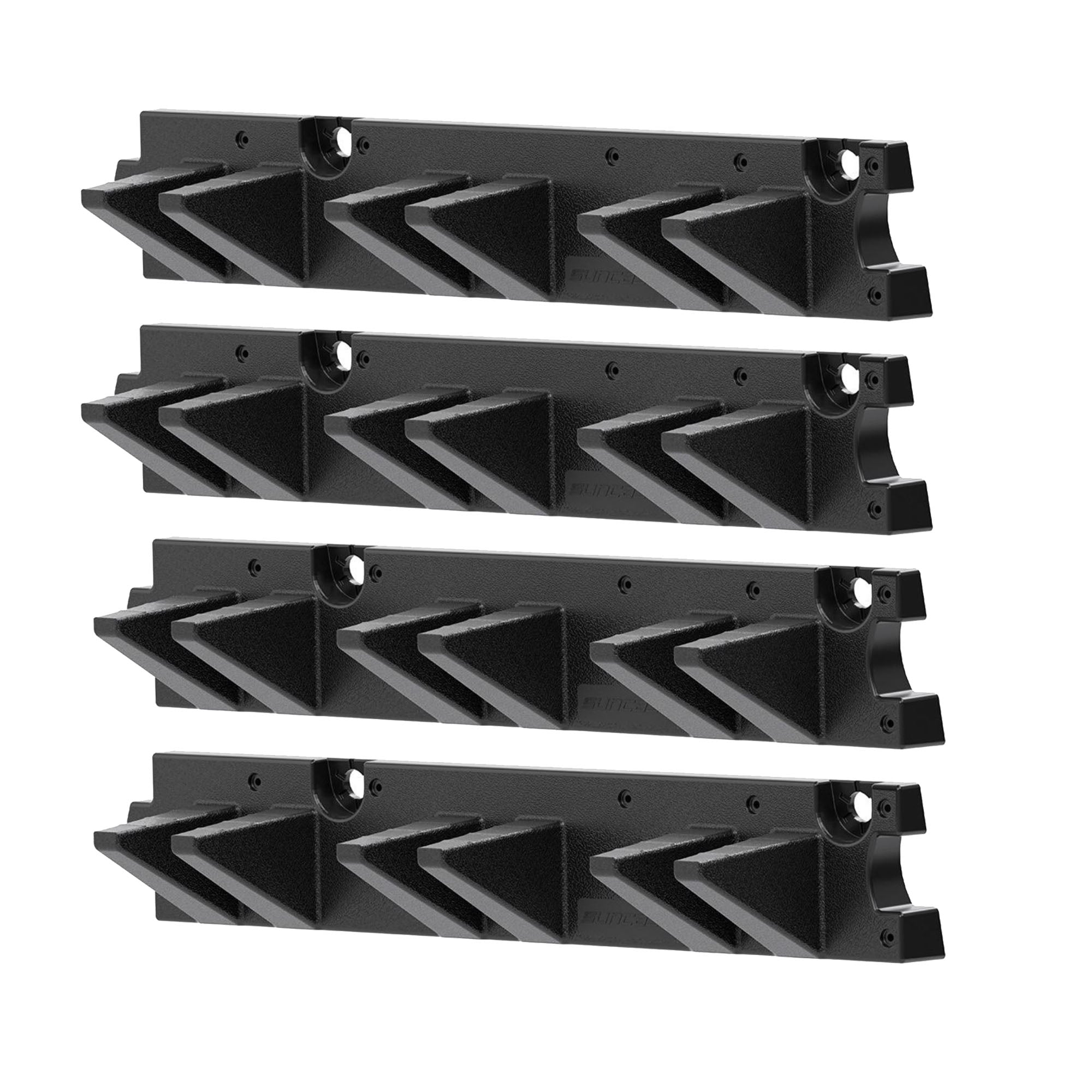 Suncast 2 Pack Long Handle Garage Wall Tool Organizer, Resin Storage Rack, Black - VMInnovations