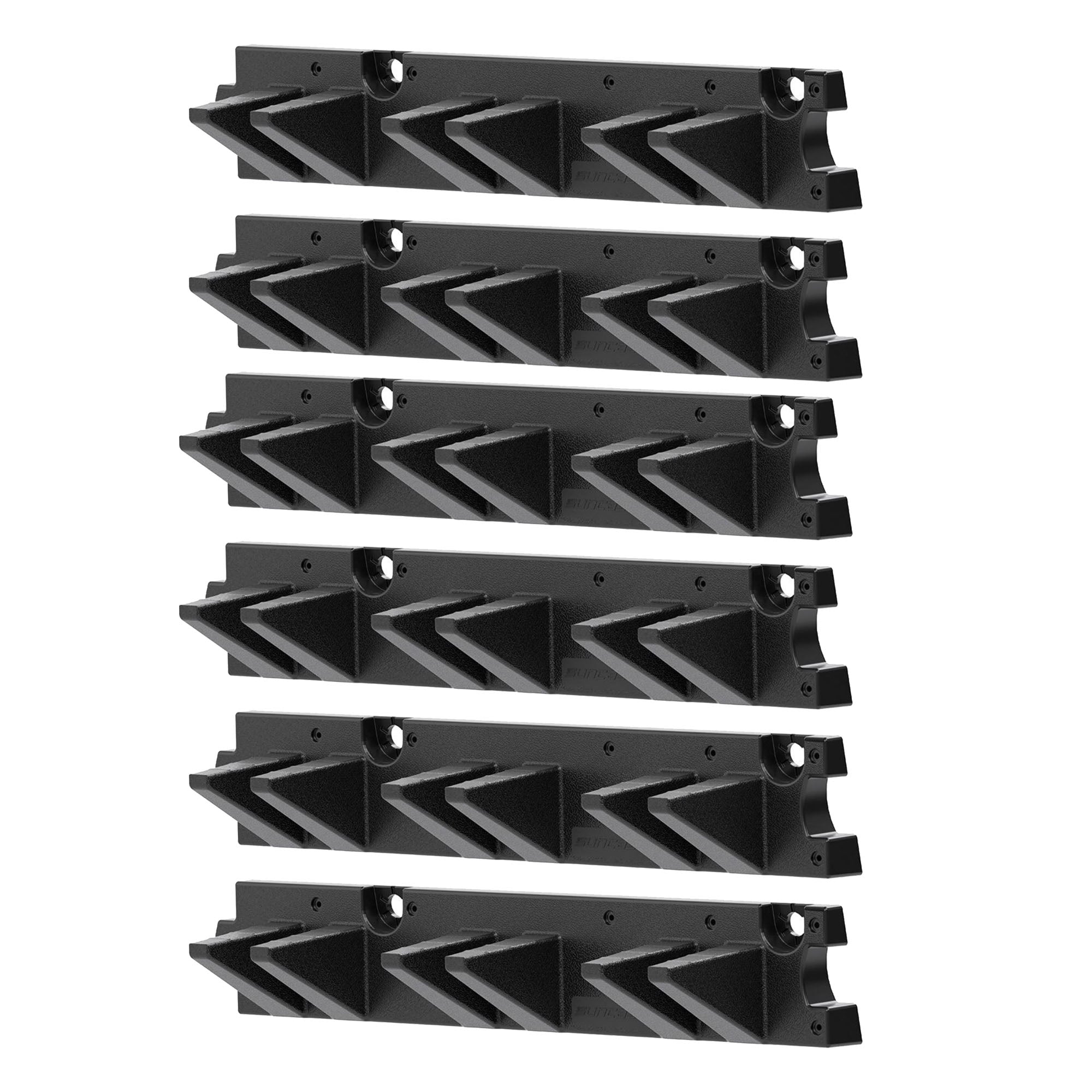 Suncast 3 Pack Long Handle Garage Wall Tool Organizer, Resin Storage Rack, Black