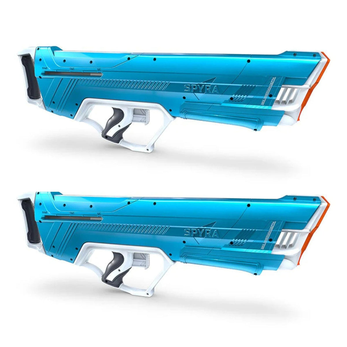 SPYRA 2 Pack Manual Water Blaster, Outdoor Squirt Gun for Pools, SpyraLX, Blue - VMInnovations