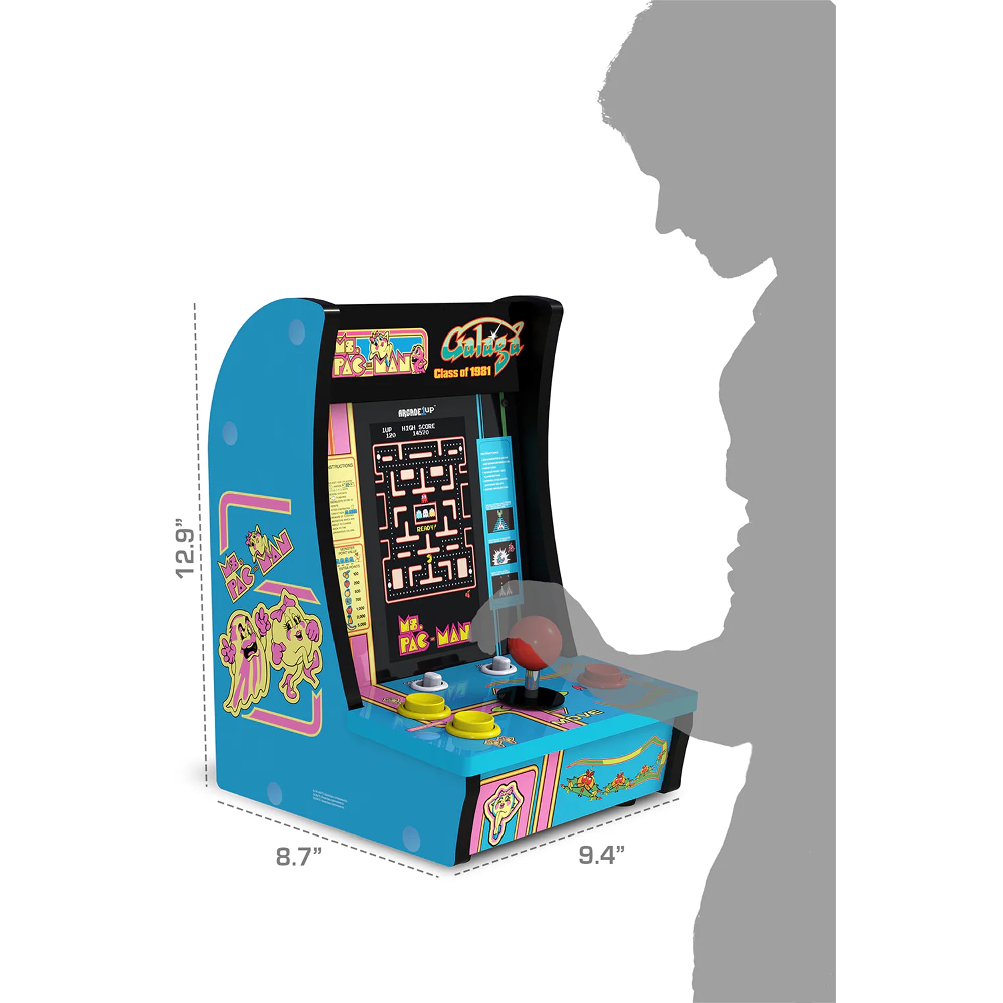 Class of '81 Ms. Pac-Man/Galaga Countercade (7") Arcade Machine