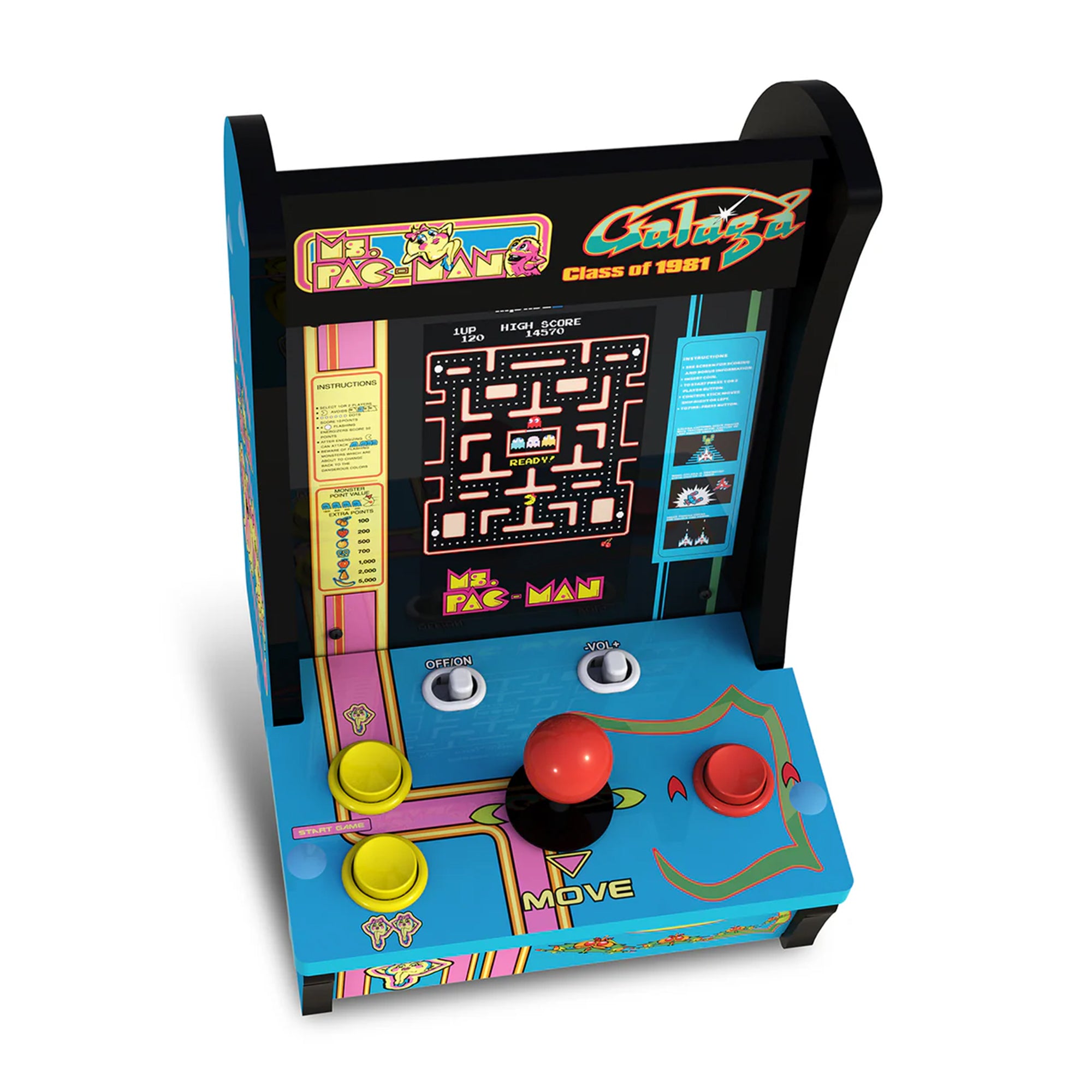 Class of '81 Ms. Pac-Man/Galaga Countercade (7") Arcade Machine