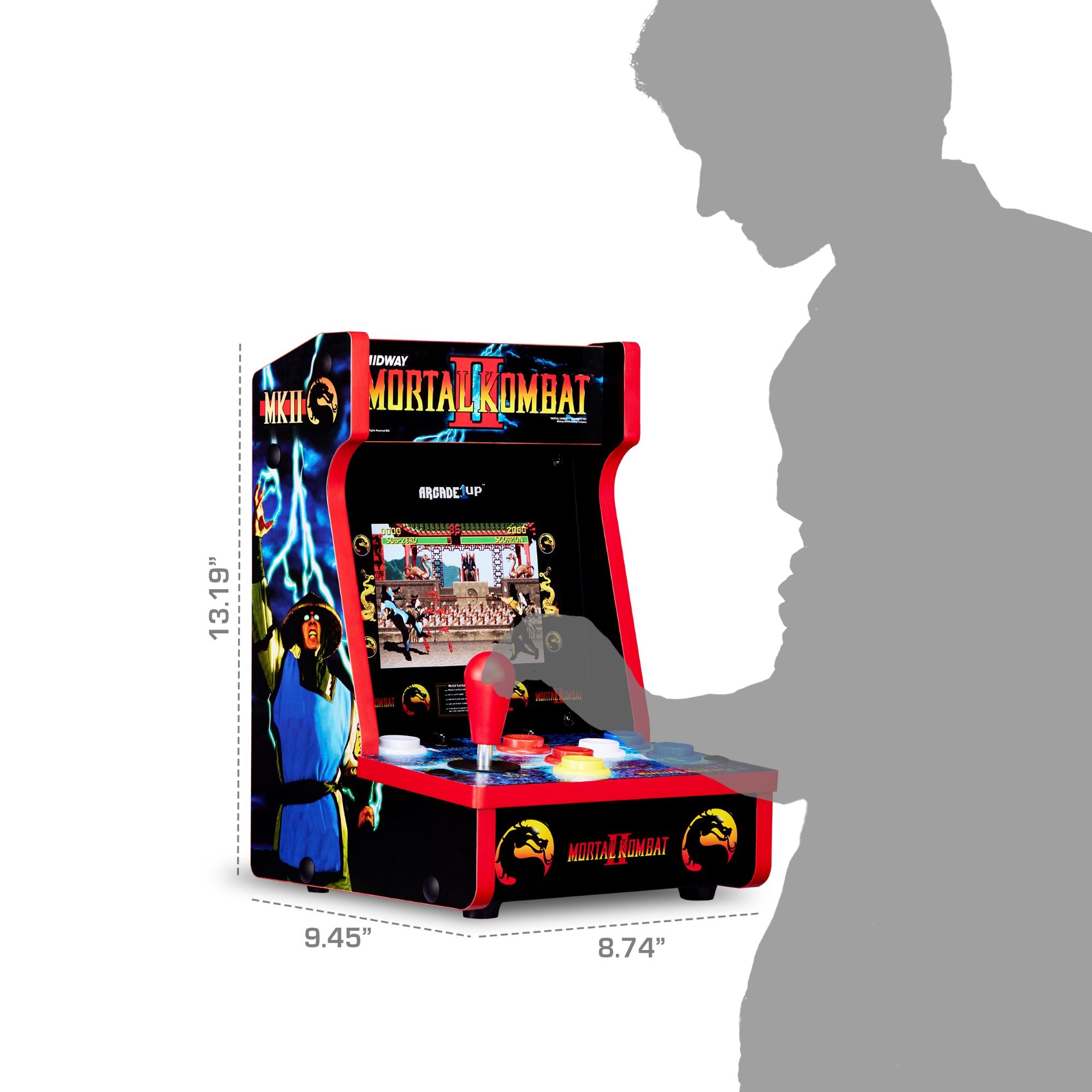 Arcade1Up Mortal Kombat II Countercade Countertop Arcade Machine with 3 Games (For Parts)