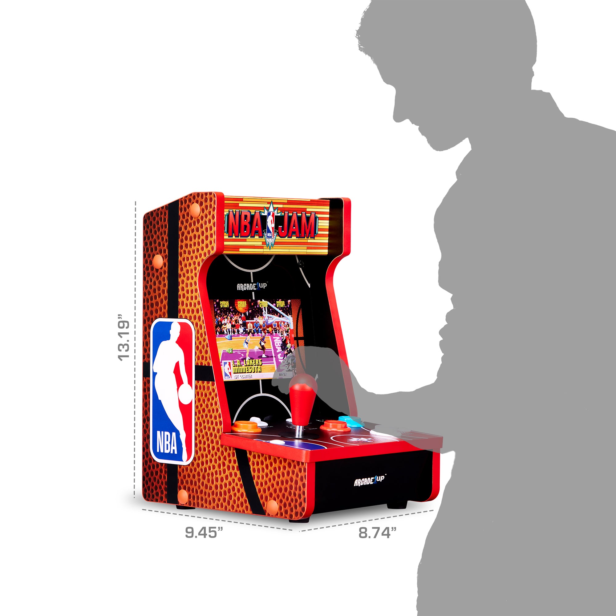 Arcade1Up NBA JAM Countercade Arcade w/3 Games, 7" LCD Screen & Light-Up Marquee - VMInnovations