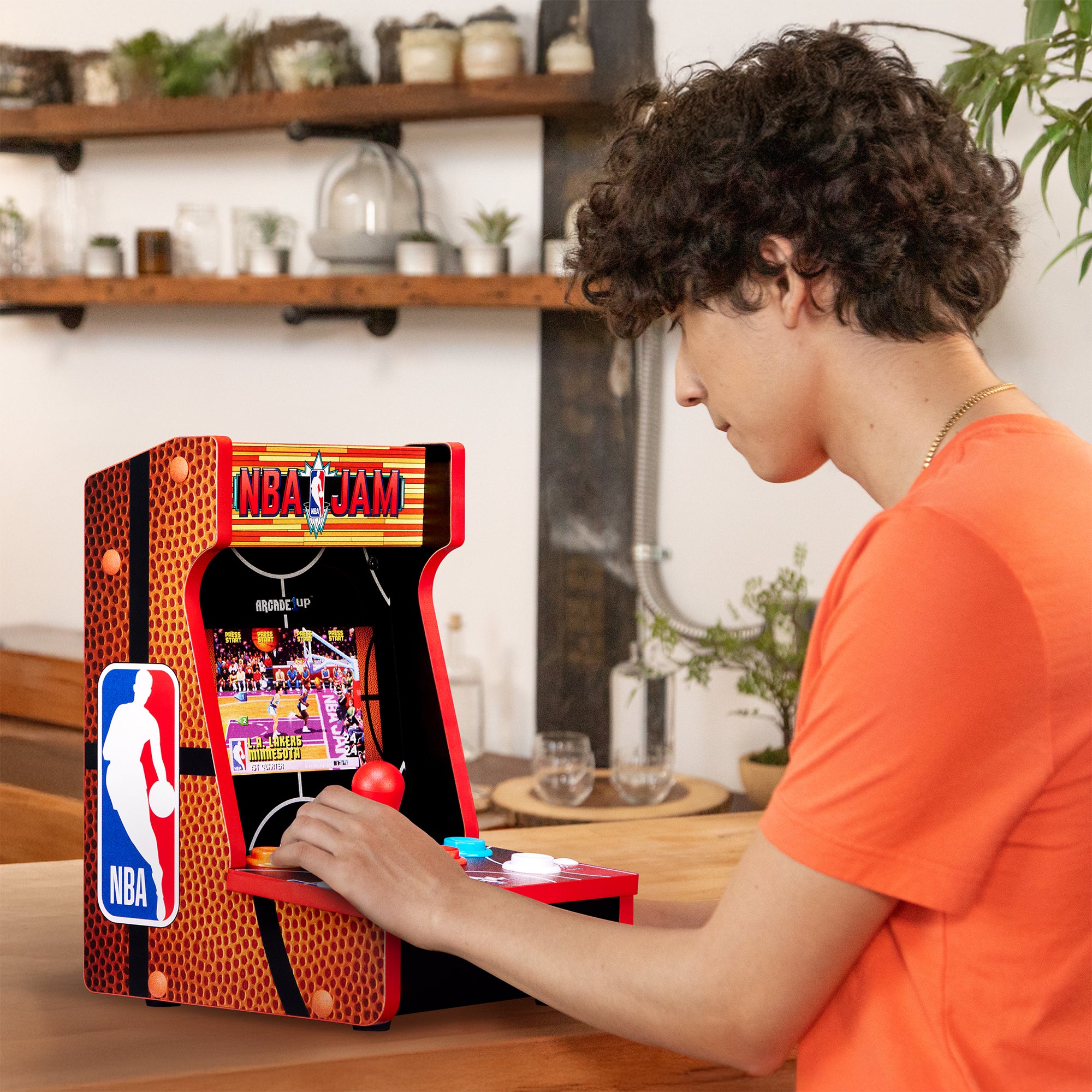 Arcade1Up NBA JAM Countercade Arcade w/3 Games, 7" LCD Screen & Light-Up Marquee - VMInnovations