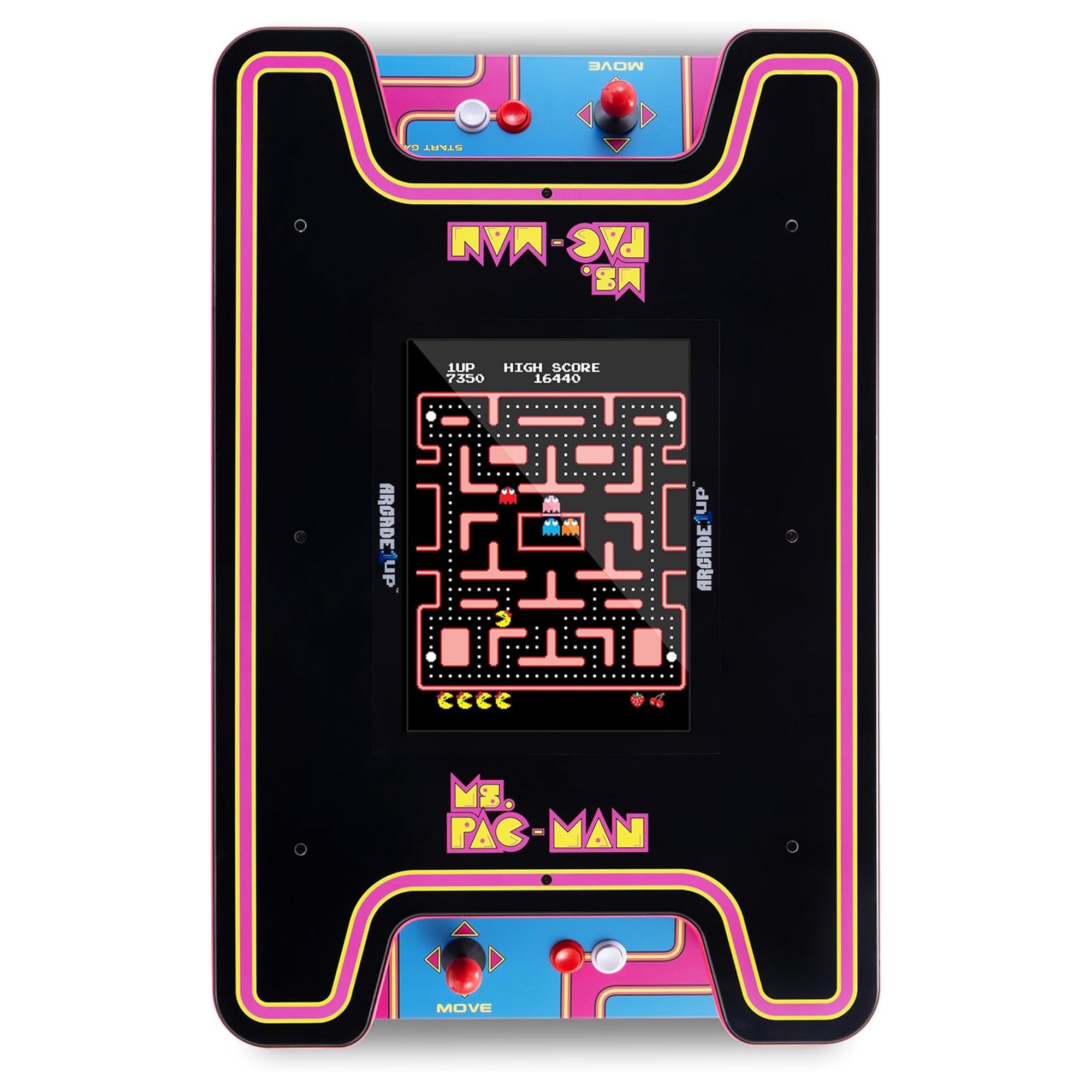 Arcade1Up Ms.PAC-MAN Arcade Cocktail Table w/ 12 Games & 2 Player Control Panel (Open Box)