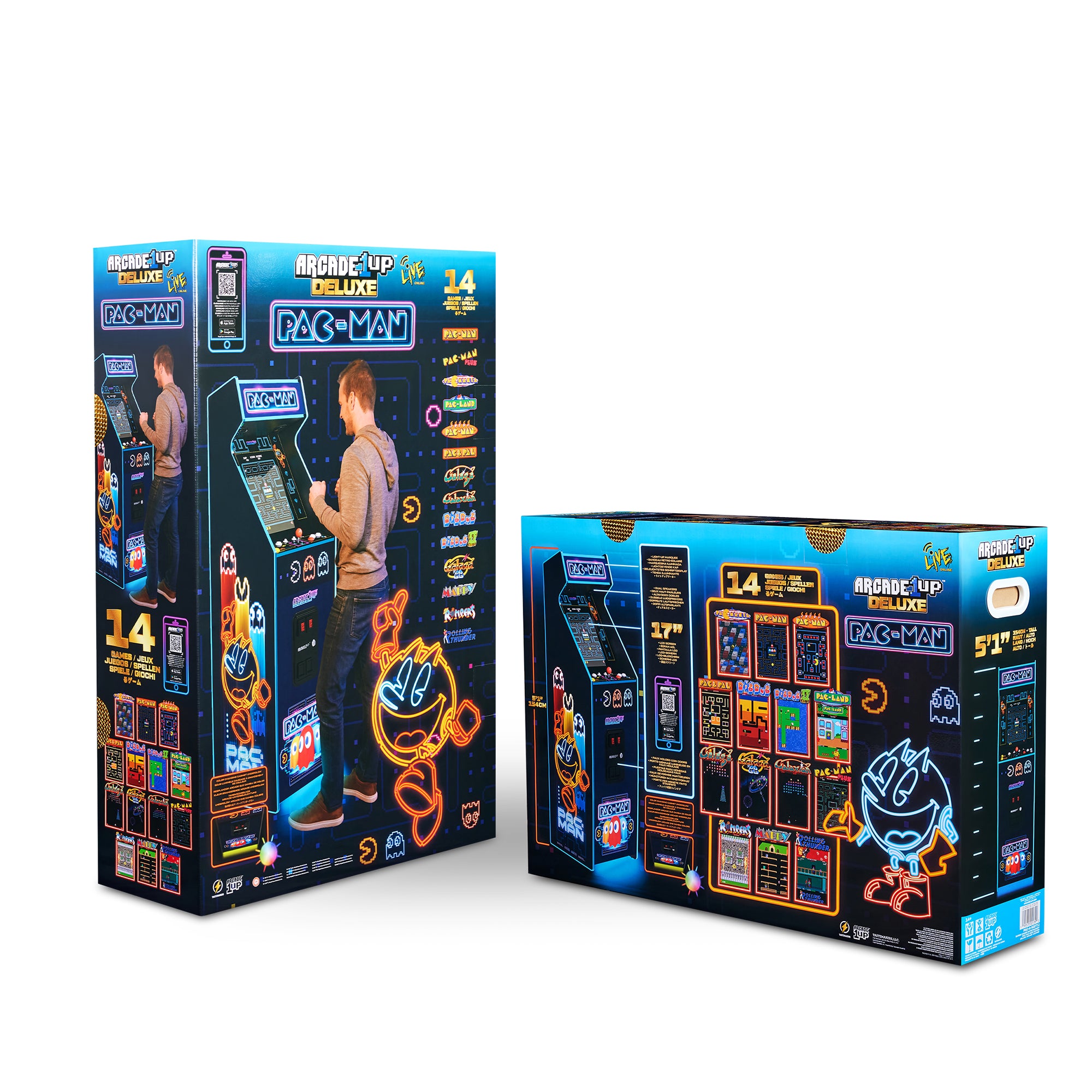 PAC-MAN NEON EDITION DELUXE ARCADE MACHINE (Open Box)