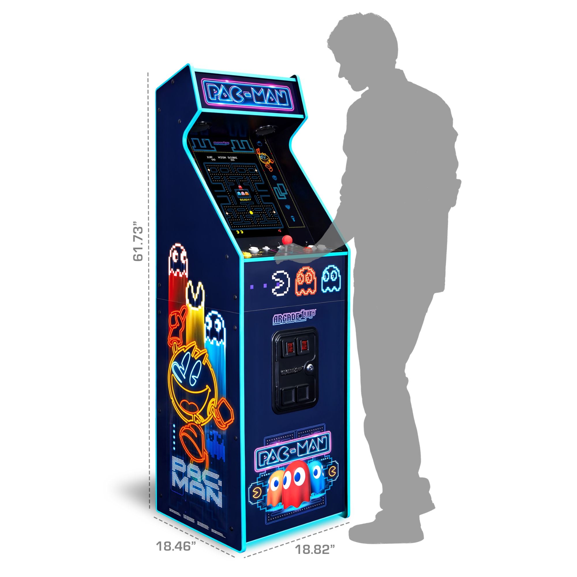 PAC-MAN NEON EDITION DELUXE ARCADE MACHINE