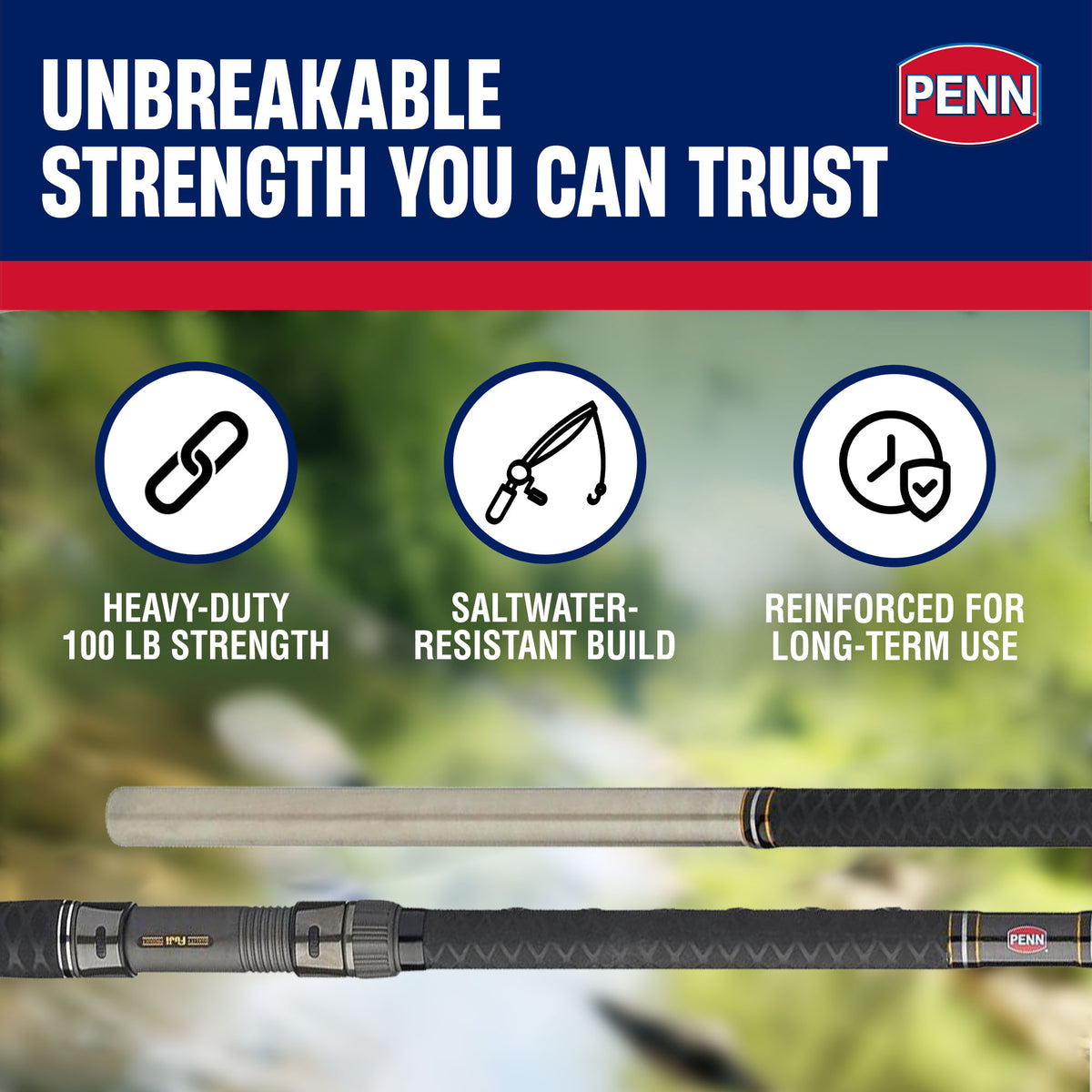 Penn Carnage III Surf Conventional Fishing Rod 13ft ULUA Loads 100 Lb (Open Box)