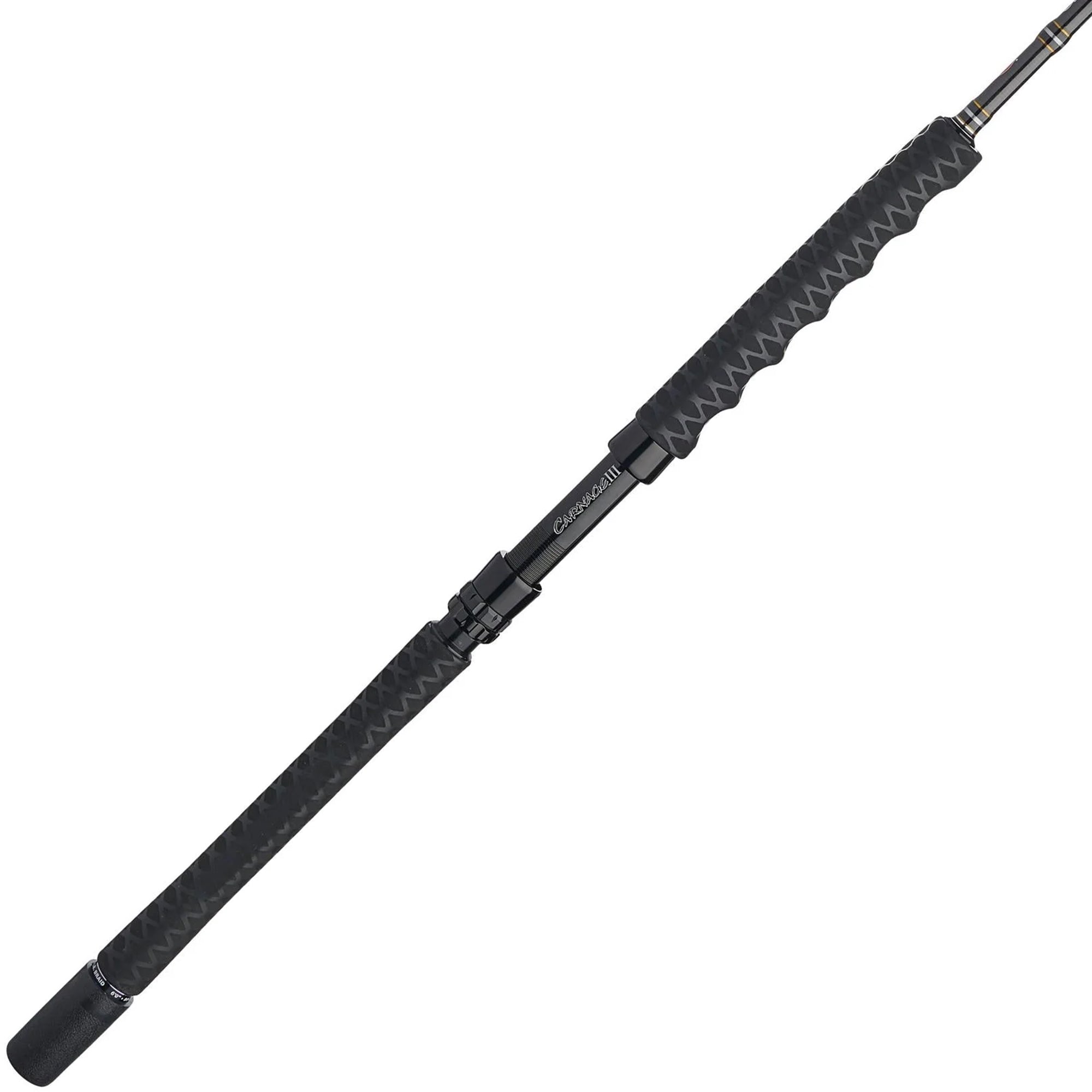 Penn Carnage III Jig Conventional Spinning Fishing Rod 6’, up to 200 Lbs, Black - VMInnovations