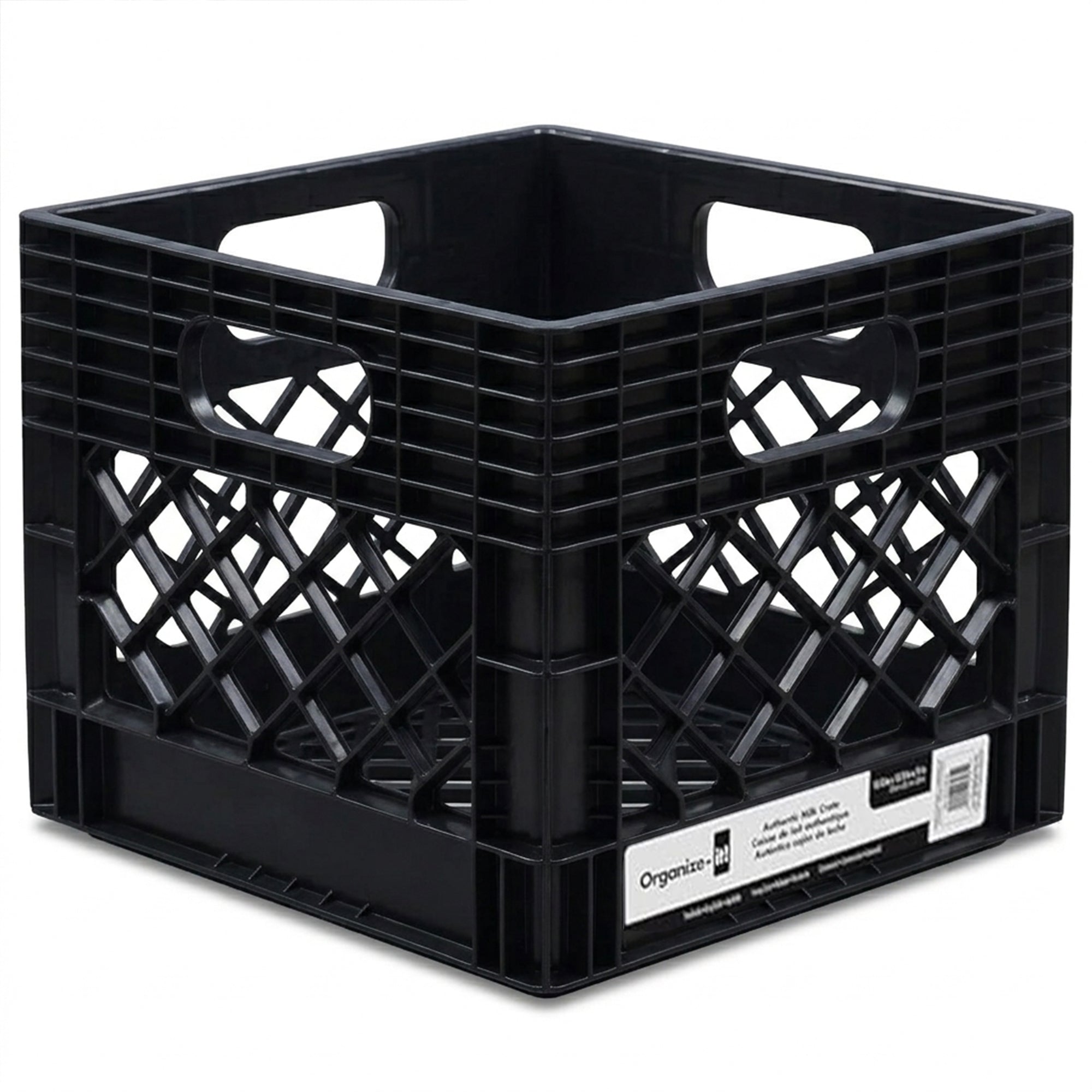 ORGANIZE-IT! Storage Milk Crate, Heavy-Duty Versatile Organizers, Black (Used) - VMInnovations