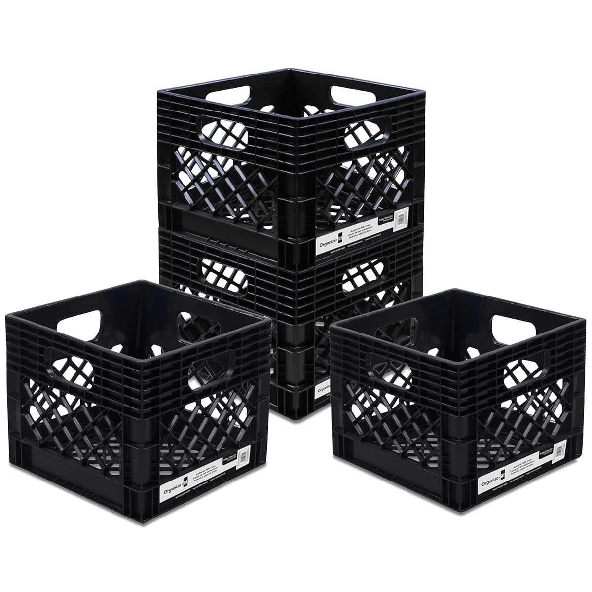 ORGANIZE-IT! Storage Milk Crate, Heavy-Duty Versatile Organizers (Open Box) - VMInnovations