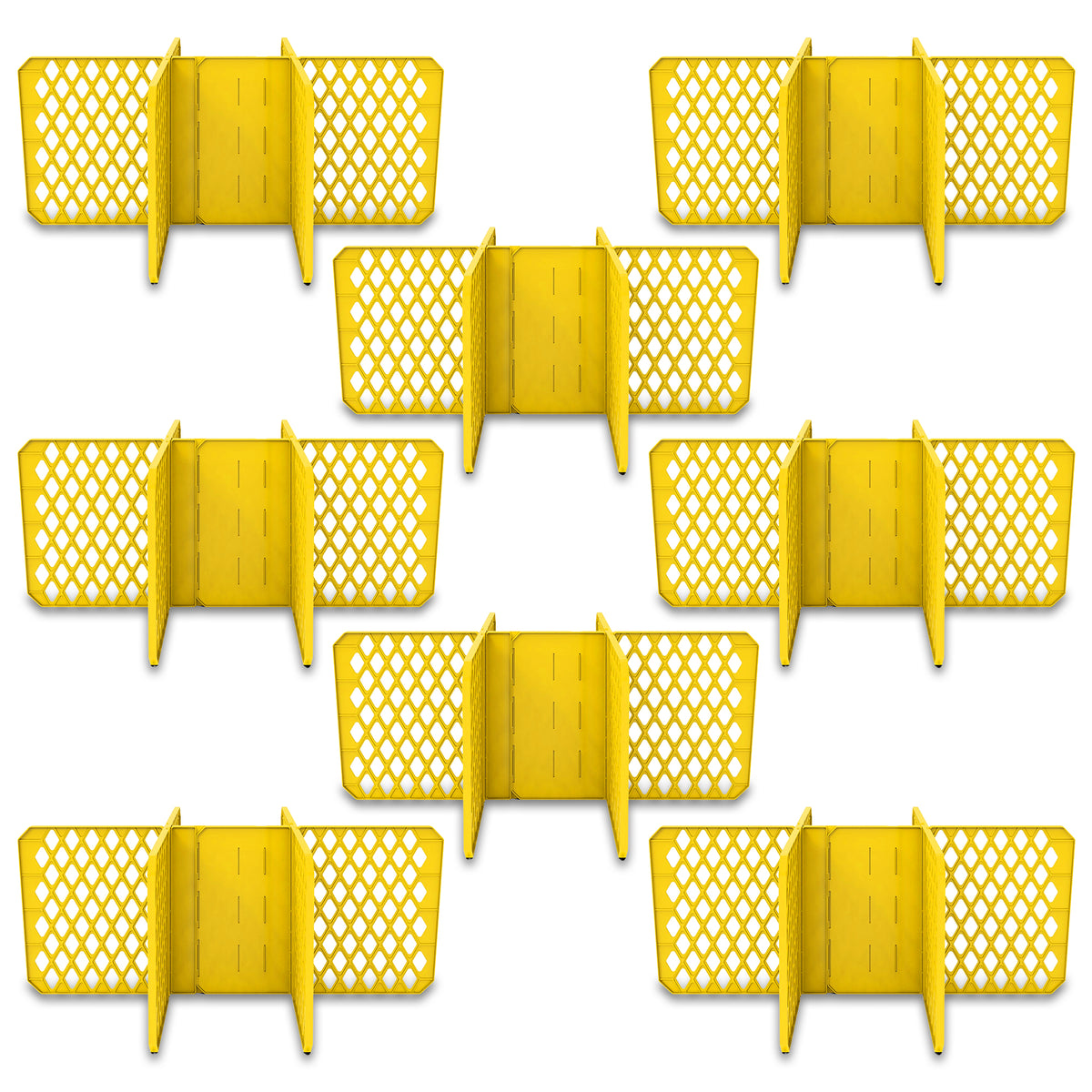 ORGANIZE-IT! 6 Slot Tote Dividers for 27 Gal Containers, Yellow, 8pk (Open Box)