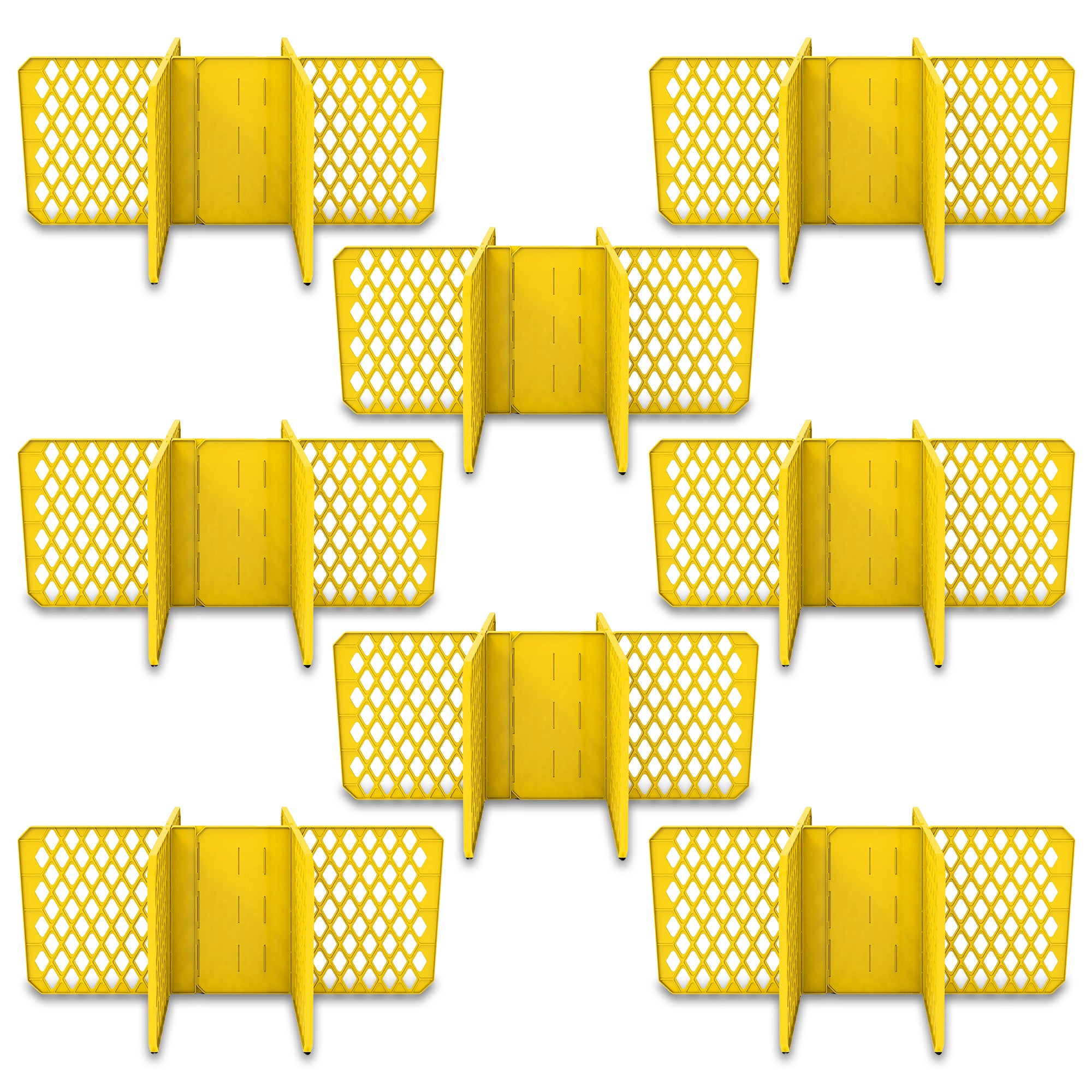 ORGANIZE-IT! 6 Slot Tote Dividers for 27 Gal Containers, Yellow, 8pk (Open Box)
