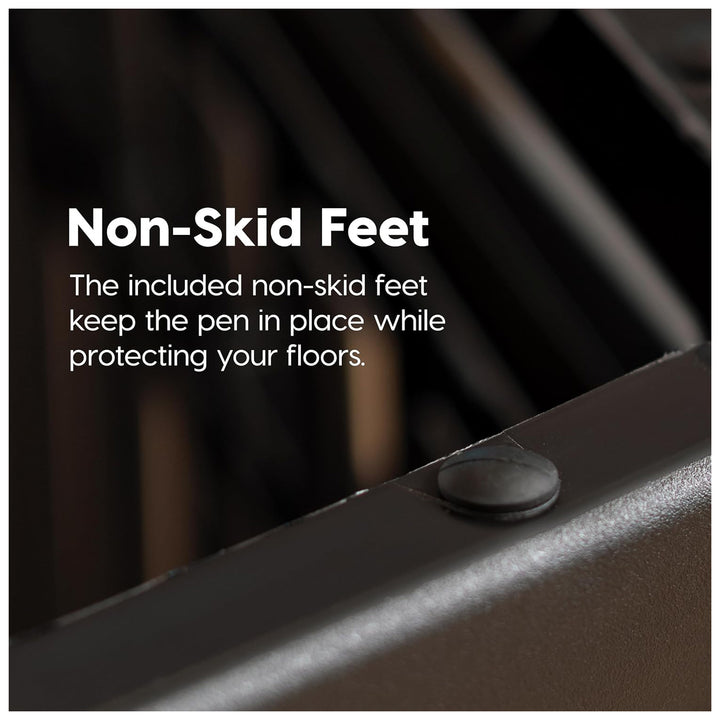 IRIS Pet Playpen, 34.5" Plastic Medium or Large Dog Animal Cage with Door, Black - VMInnovations