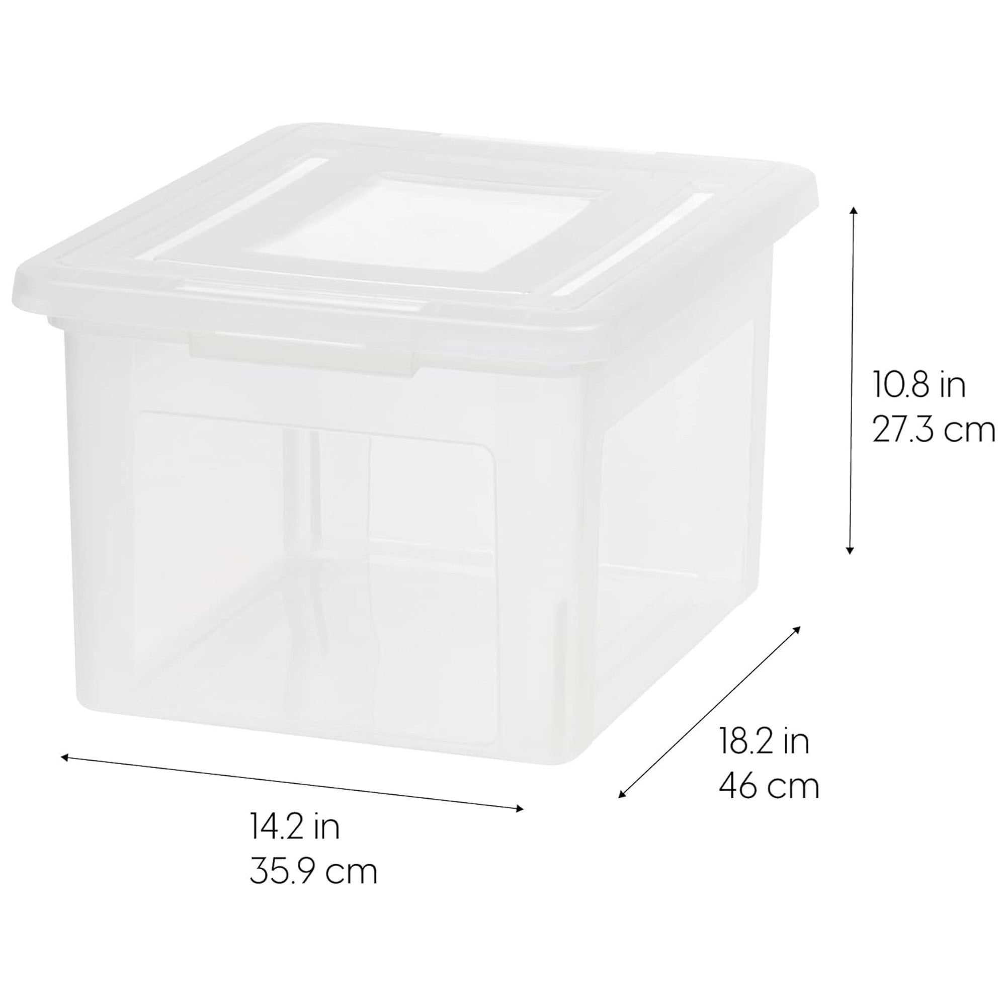 IRIS USA Plastic File Box w/ Lids, Letter/Legal Storage, 35Qt, 4pk (Used)