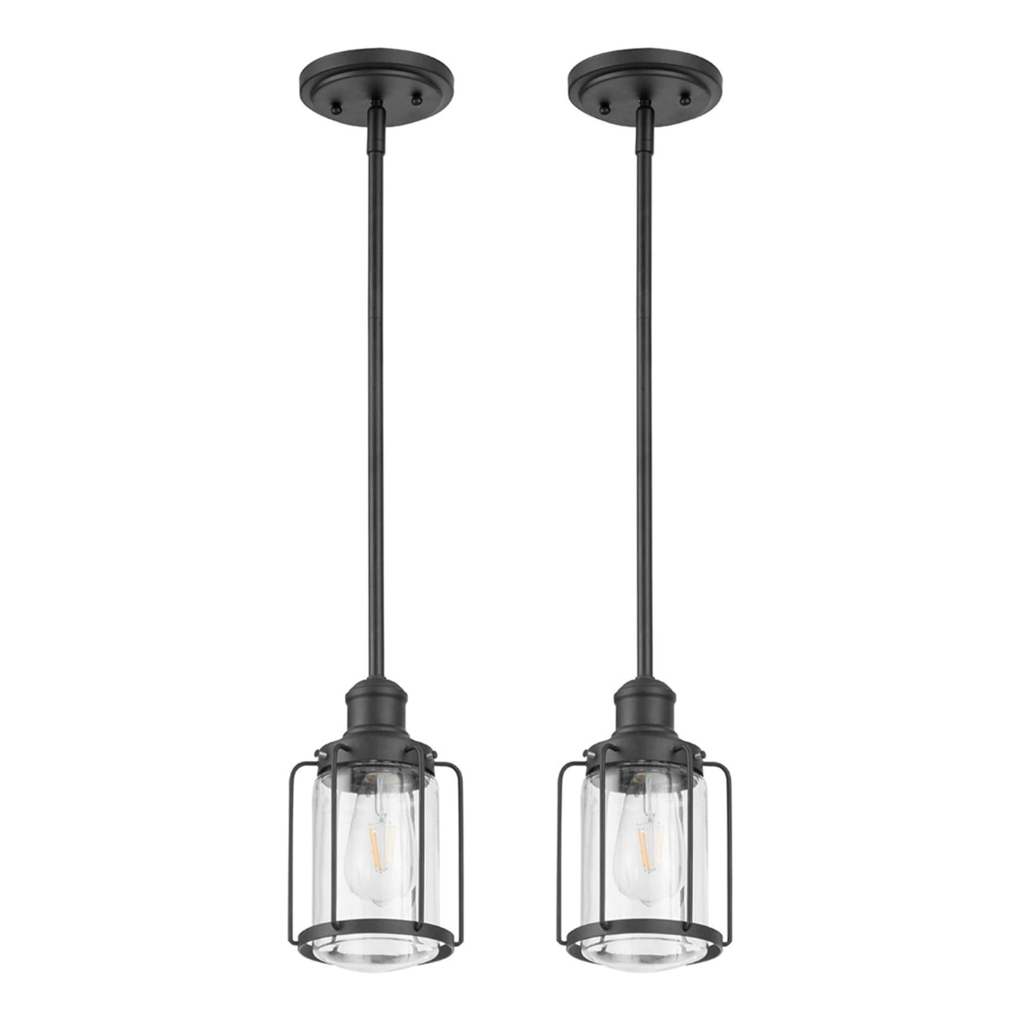 Prominence Home 2 Pack Lincoln Woods Kitchen Island Linear Pendant Bar Light - VMInnovations