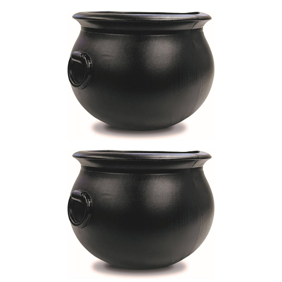 Union Products 55120 12" Witch Cauldron Spooky Halloween Decor, Black, 2 Pack