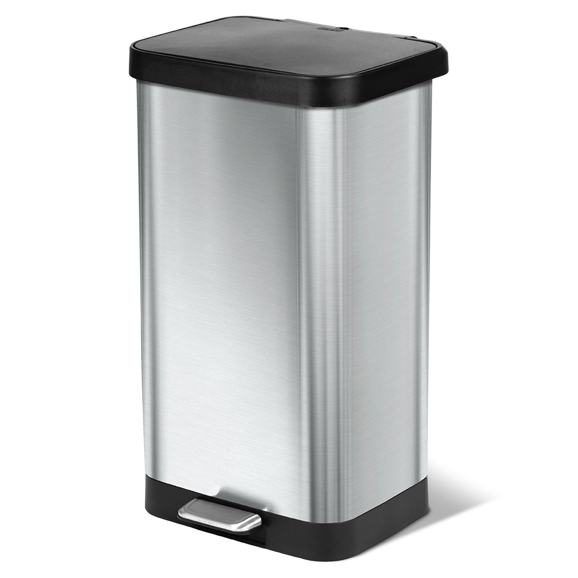 Glad Step Trash Can, Soft Close Lid Bin w/Odor Protection, 20 Gal (Open Box)