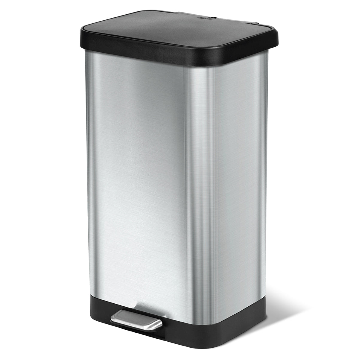 Glad Step Trash Can, Soft Close Lid Bin w/Odor Protection, 20 Gal (Open Box)