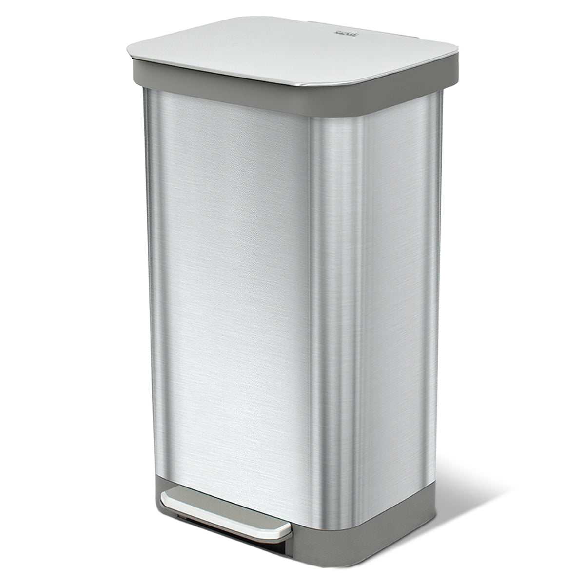 Glad Step Trash Can, Series 2 Soft Close Bin w/Odor Protection, 20 Gal(Open Box)