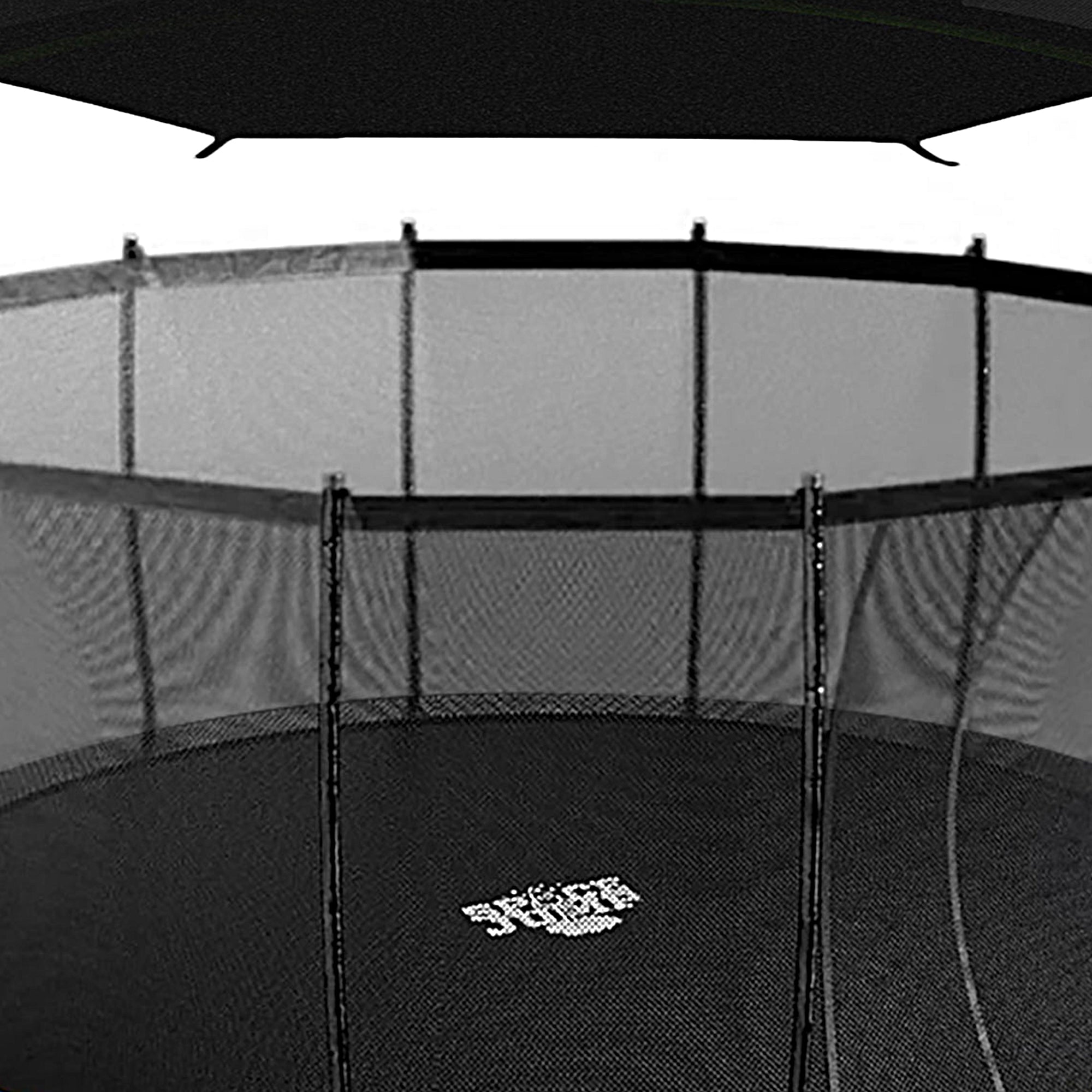 SpaceJump Lunar 14' Trampoline, Outdoor Bouncer with Net and Eclipse Sun Shade - VMInnovations
