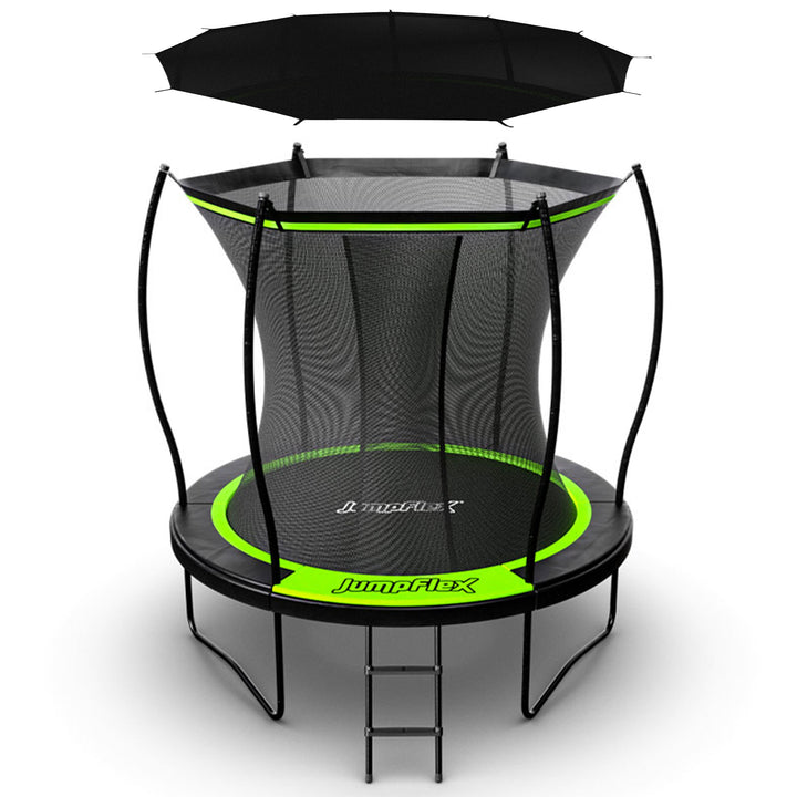 Jumpflex FLEX 8' Round Trampoline Outdoor Play Set with SMARTSHADE Canopy Cover
