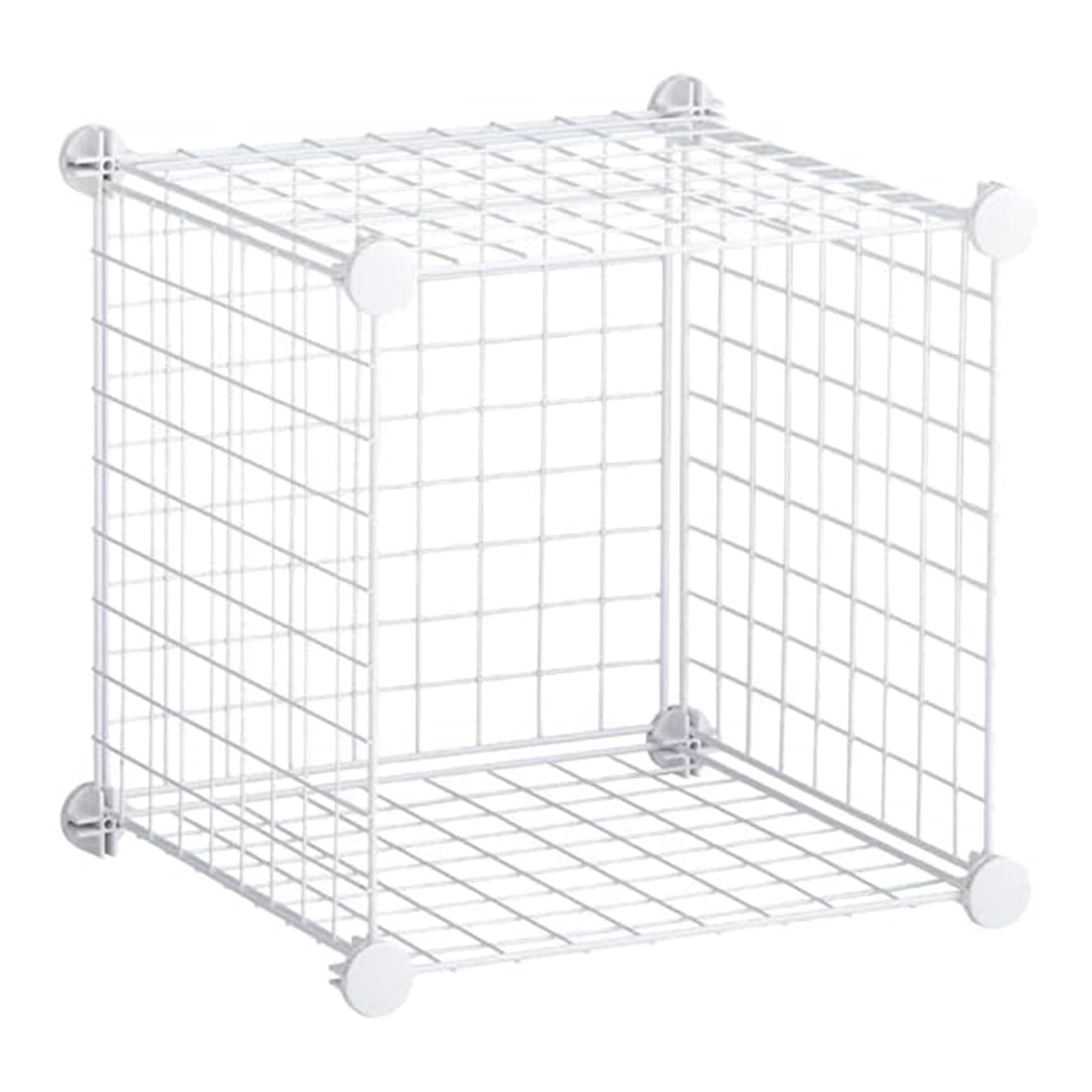 Rubbermaid 3 Piece Storage Stackable Cube Set, Multi-Use Home Organizers, White - VMInnovations