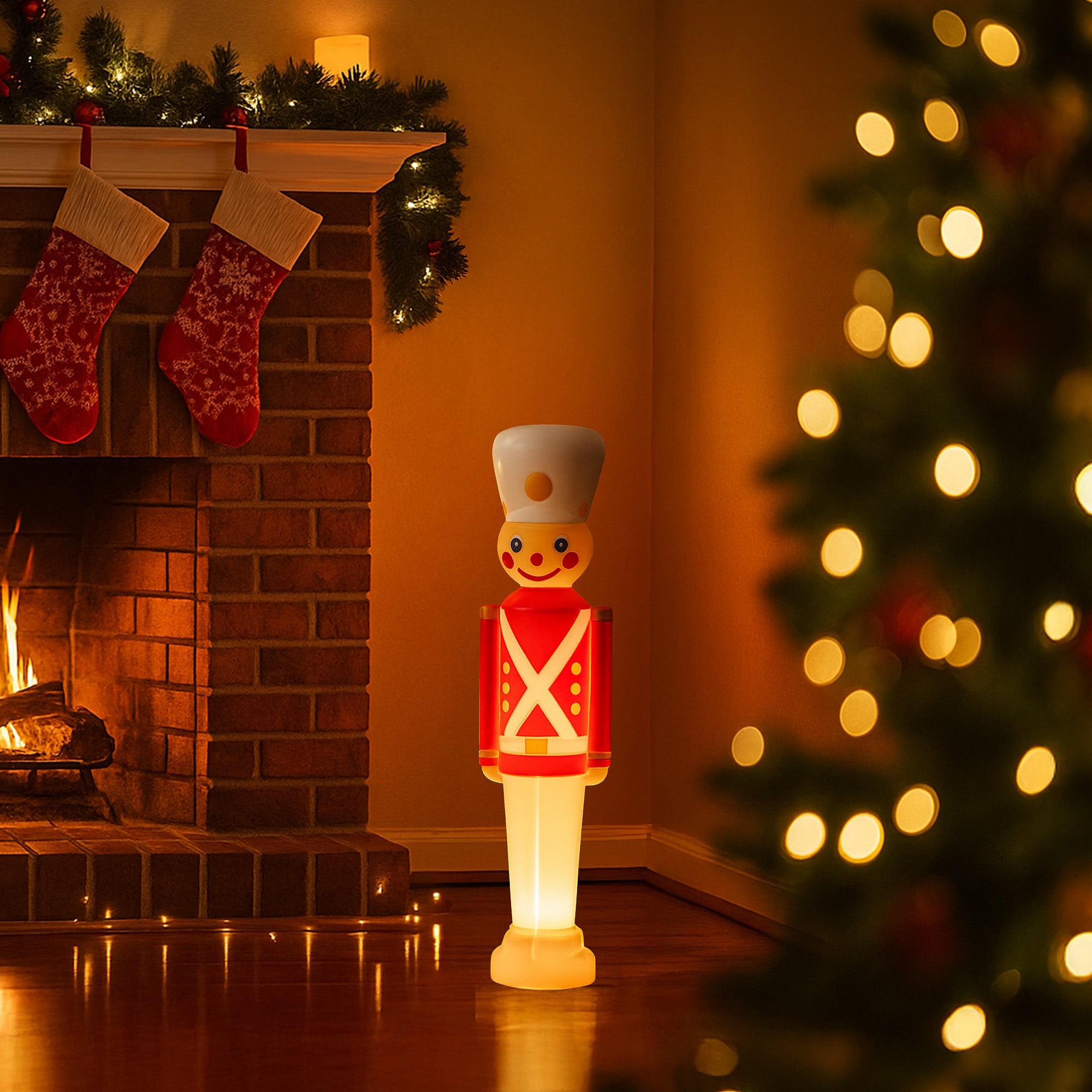 Union Products 31" Light-Up Christmas Toy Soldier, Outdoor Holiday Decor, 2 Pack - VMInnovations