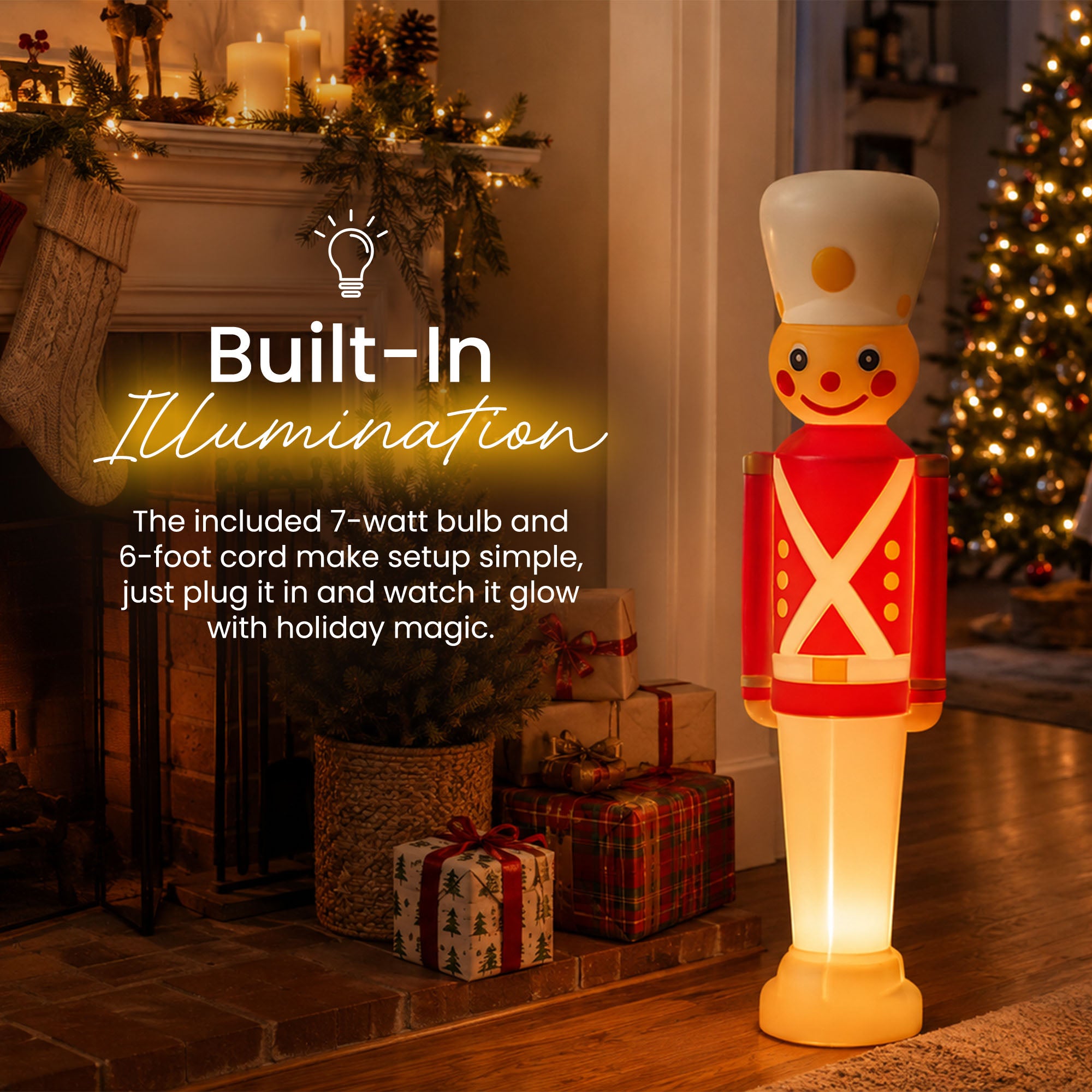Union Products 31" Light-Up Christmas Toy Soldier, Outdoor Holiday Decoration - VMInnovations