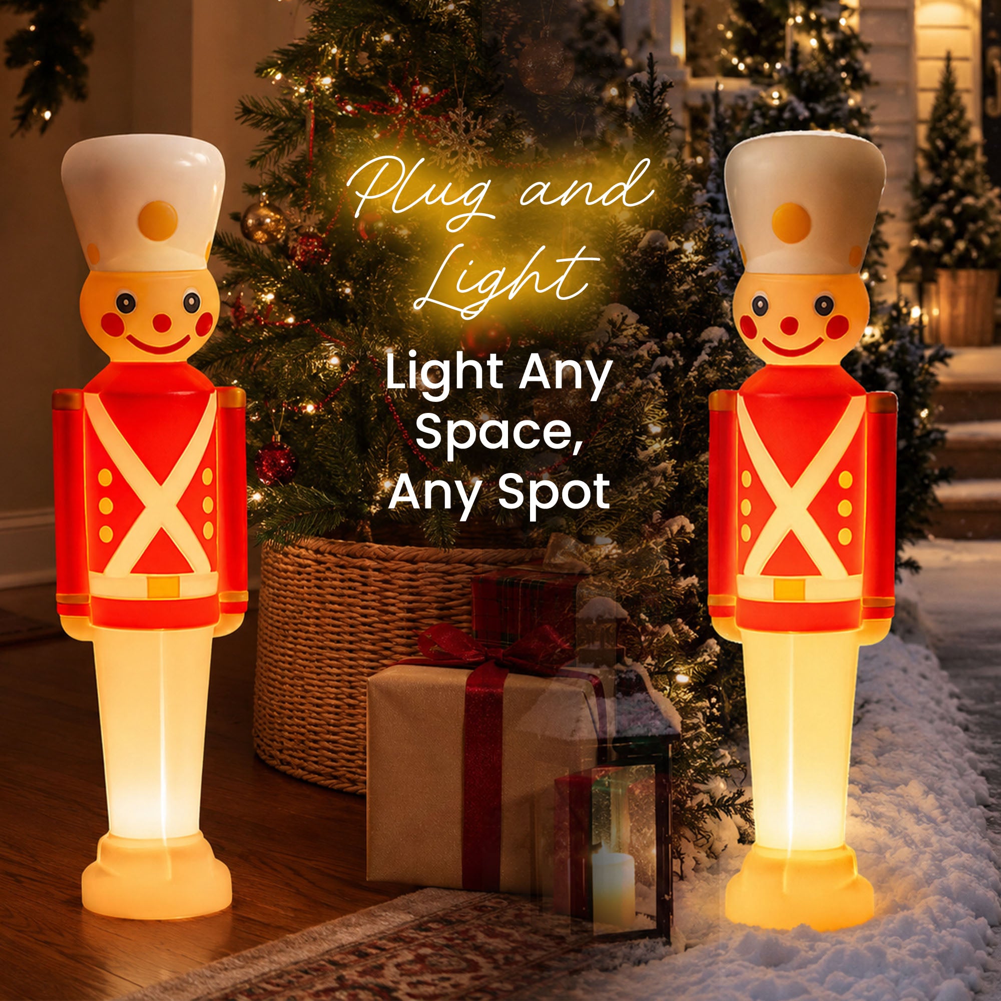 Union Products 31" Light-Up Christmas Toy Soldier, Outdoor Holiday Decoration - VMInnovations