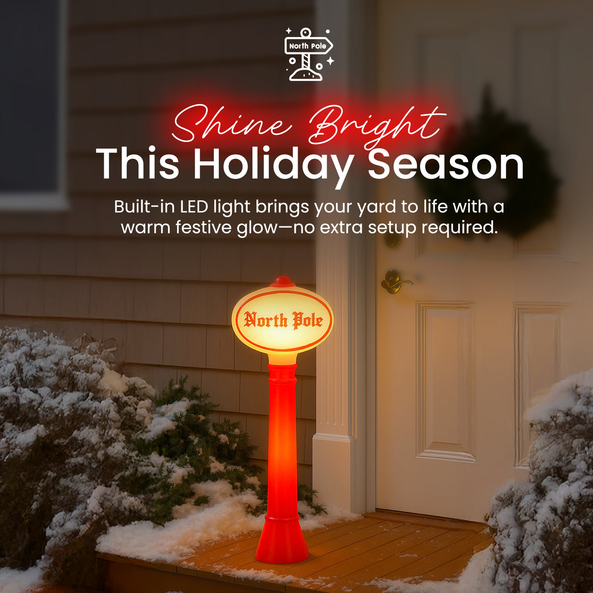Union Products 76940 45" Blow Mold North Pole Lighted Yard Decoration (Open Box) - VMInnovations