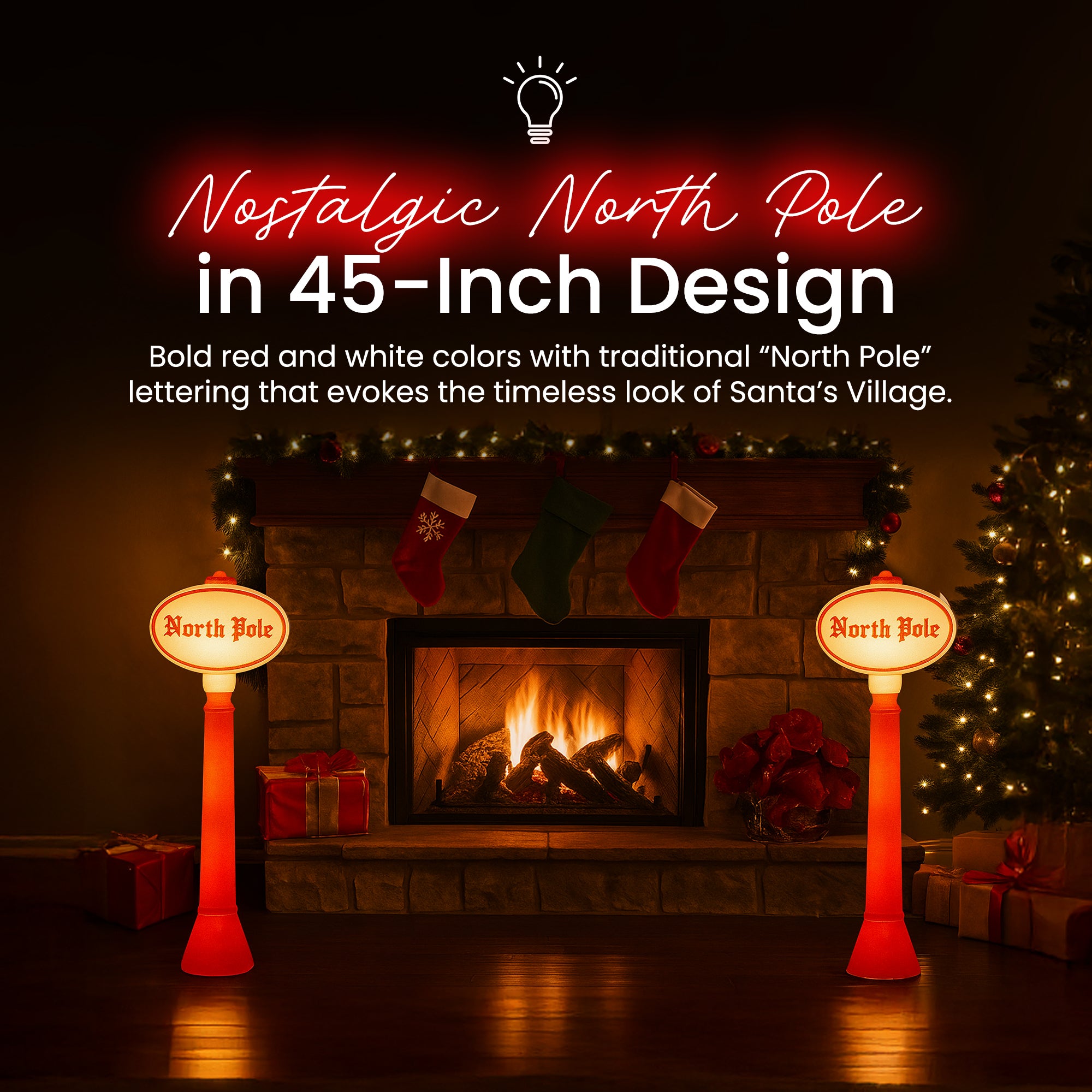 Union Products 76940 45" Blow Mold North Pole Lighted Yard Decoration (Open Box) - VMInnovations