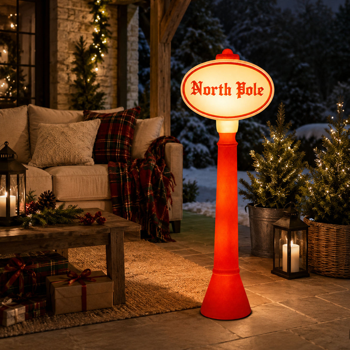 Union Products 76940 45" Blow Mold North Pole Lighted Christmas Yard Decoration - VMInnovations