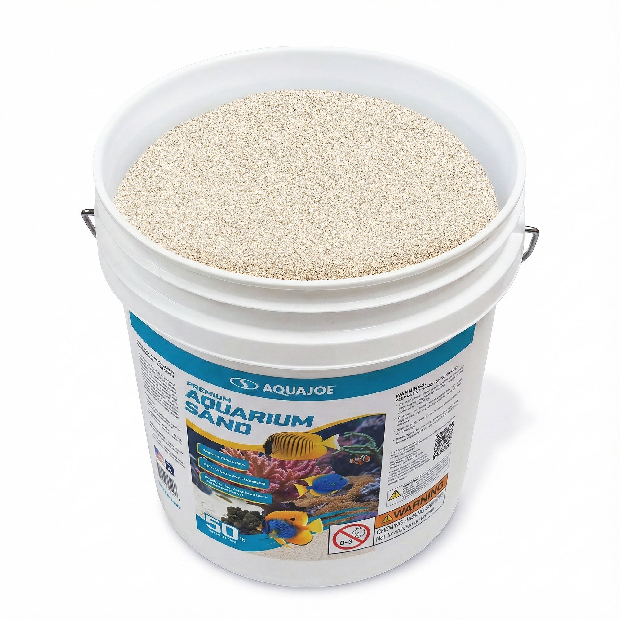 Aqua Joe Premium Aquarium Sand for Freshwater & Saltwater Tanks, 50 lbs. Bucket - VMInnovations