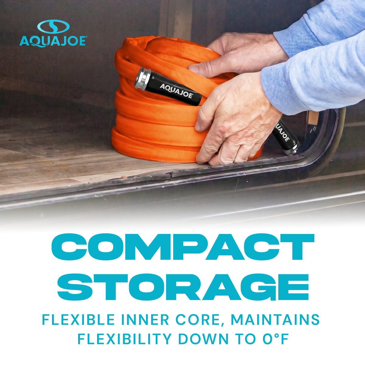 Aqua Joe FiberJacket Garden Hose, Kink-Resistant, 75' x 3/4" Diameter - VMInnovations