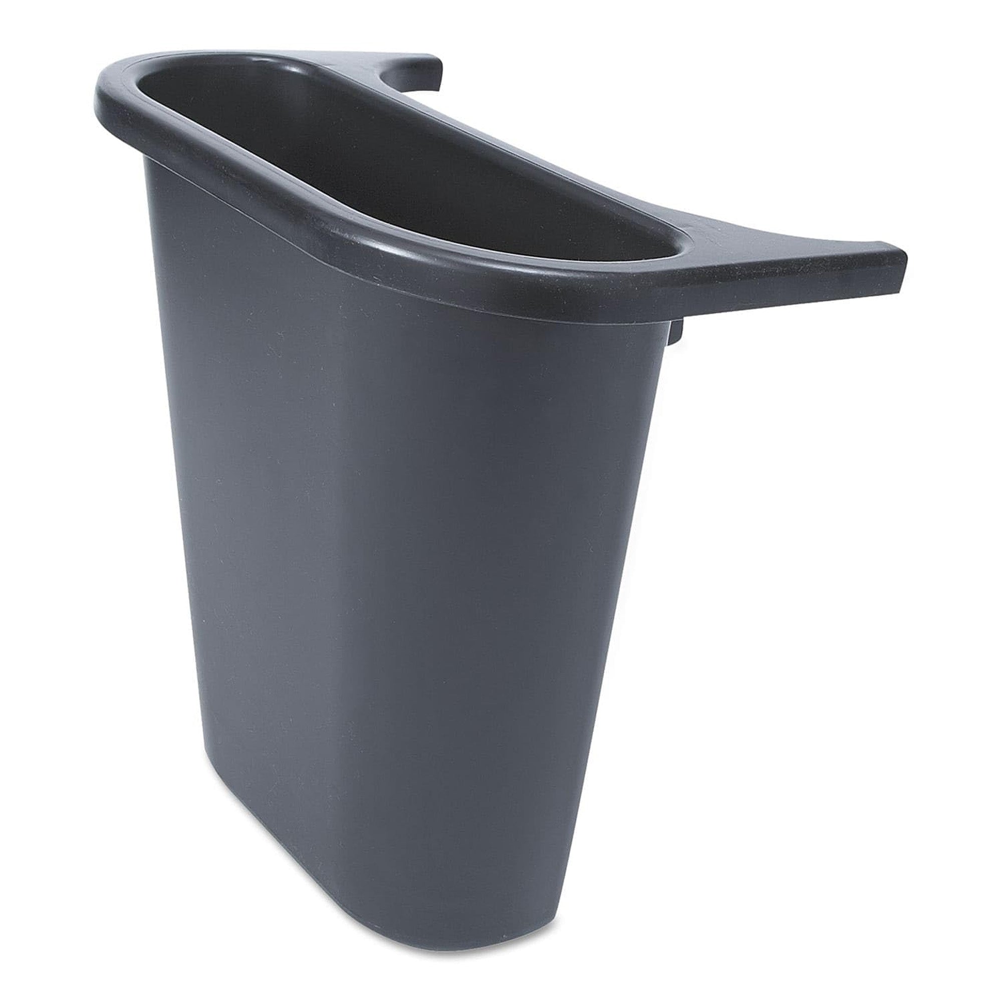 Rubbermaid Commercial Plastic Resin Deskside Wastebasket, Small Trash Can, Black
