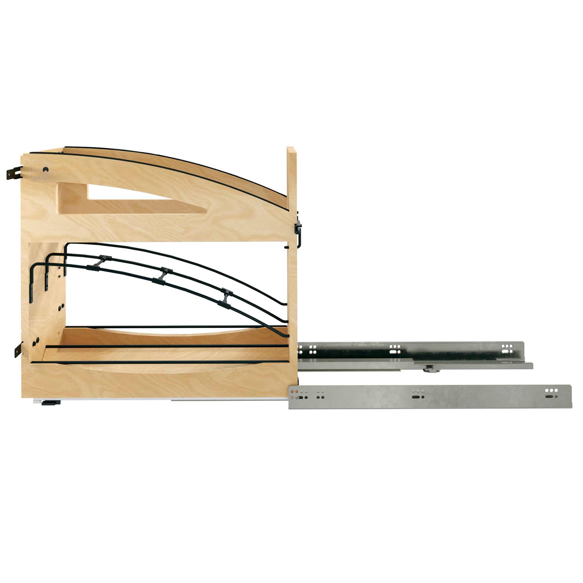 Rev-A-Shelf Foil Wrap Pullout Organizer w/ Soft-Close for 12" Base Cabinets - VMInnovations