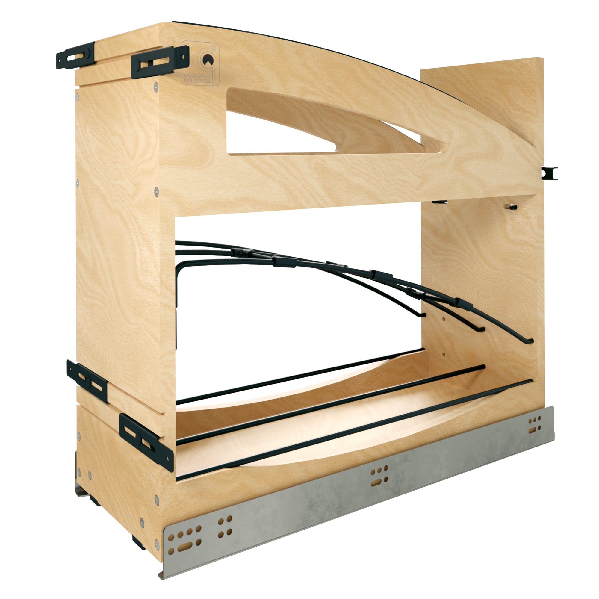 Rev-A-Shelf Foil Wrap Pullout Organizer w/ Soft-Close for 12" Base Cabinets - VMInnovations