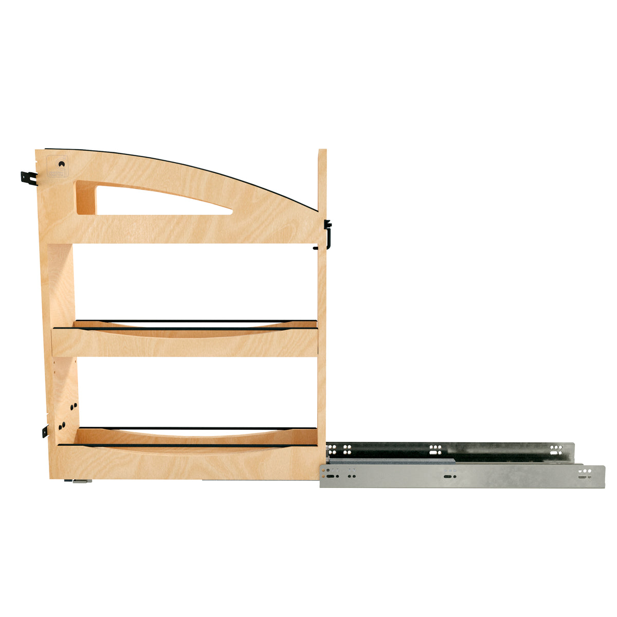 Rev-A-Shelf Maple Pullout Organizer with Soft-Close for 9” Base Cabinets