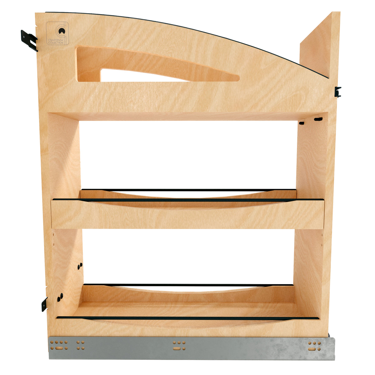 Rev-A-Shelf Maple Pullout Organizer with Soft-Close for 12” Base Cabinets