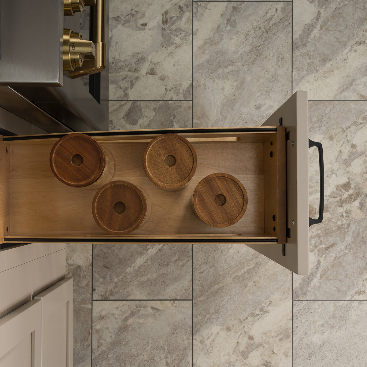 Rev-A-Shelf Maple Pullout Organizer with Soft-Close for 12” Base Cabinets