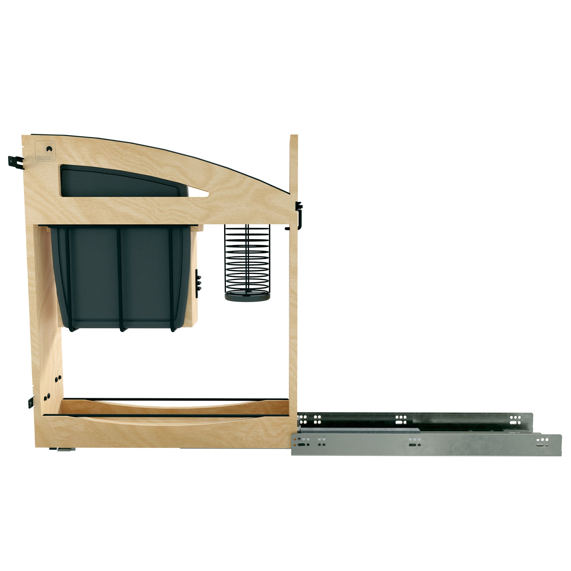 Rev-A-Shelf Knife Pullout Organizer with Soft-Close for 9" Base Cabinets