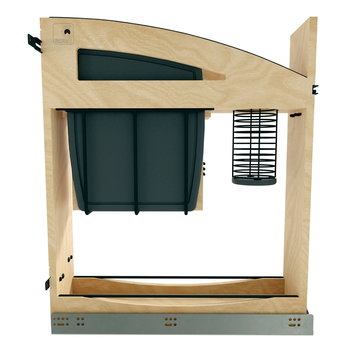 Rev-A-Shelf Knife Pullout Organizer with Soft-Close for 9" Base Cabinets - VMInnovations